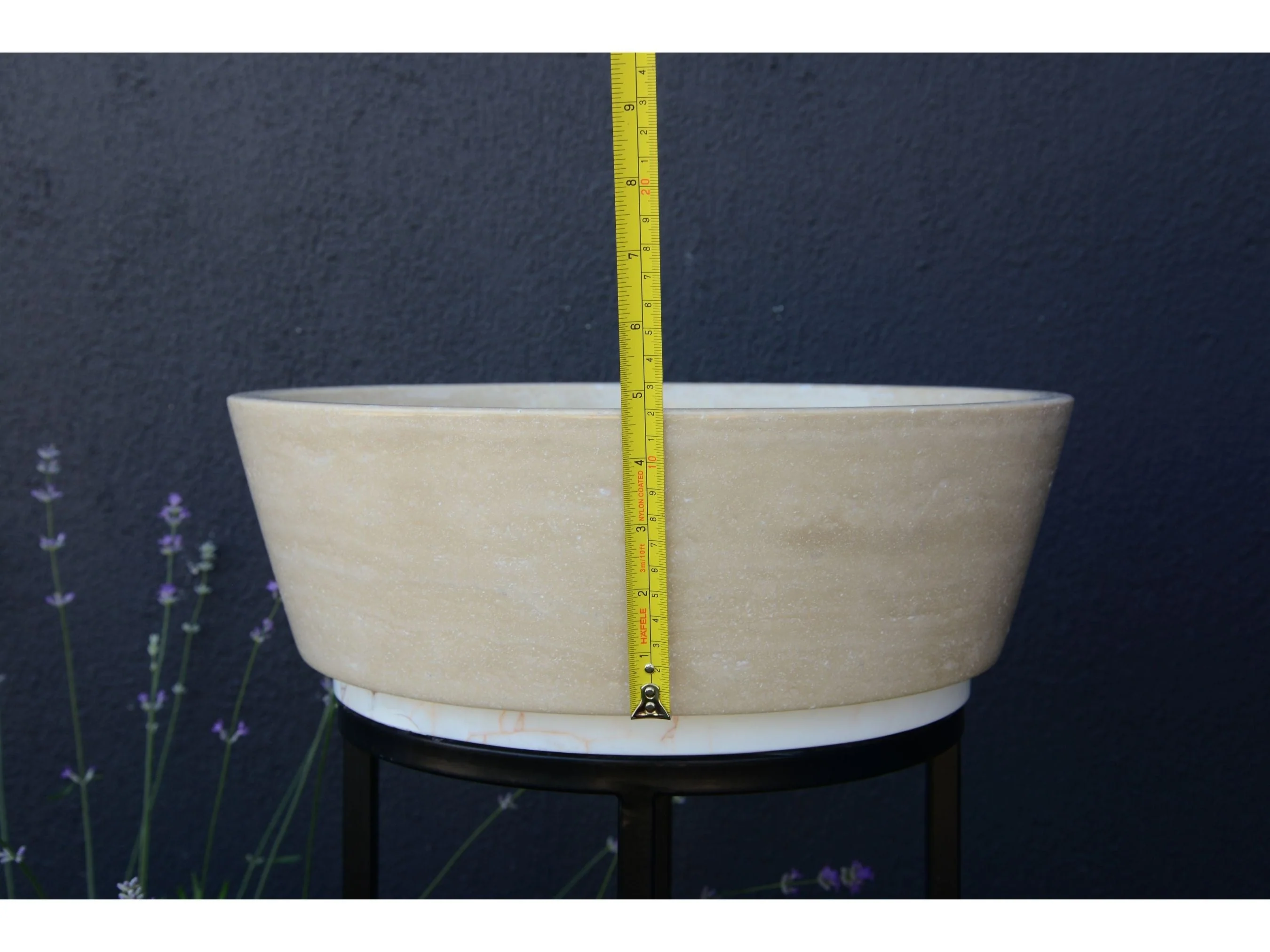 HANDCRAFTED LIGHT TRAVERTINE SINK - Image 7