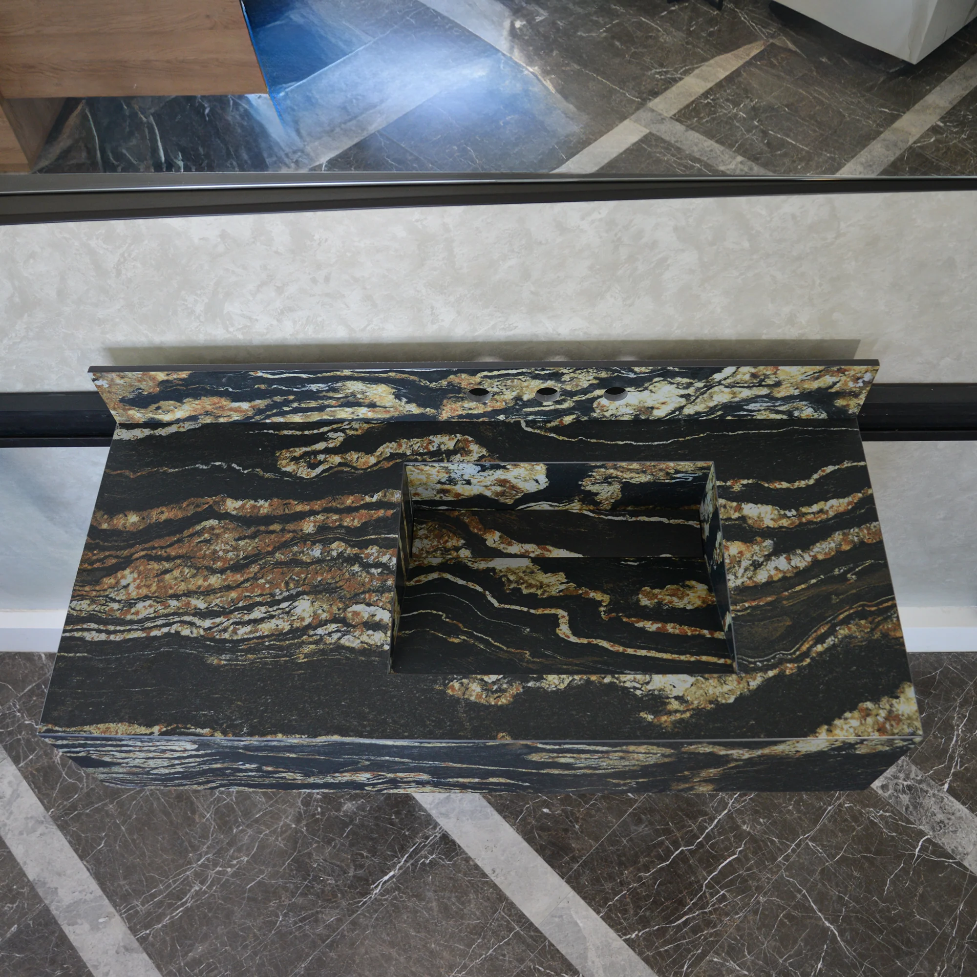 HANDCRAFTED MATERIA BLACK TAURUS SOFT SINK ENGINEERED PORCELAIN SINK (ES-068) - Image 8