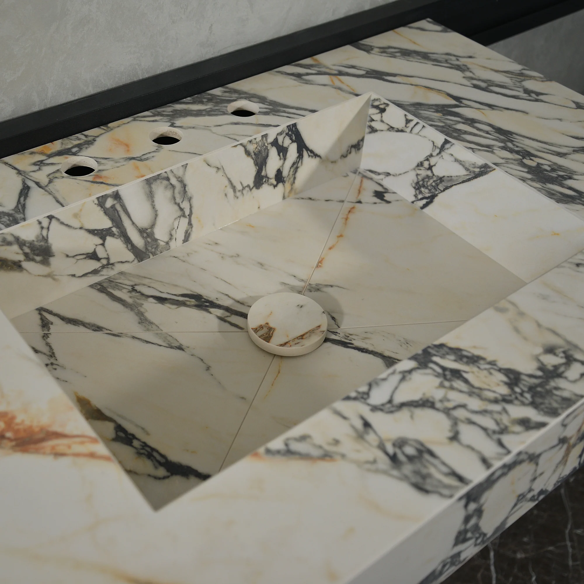 HANDCRAFTED MATERIA CORCHIA GOLD ENGINEERED PORCELAIN SINK (ES-050) - Image 11