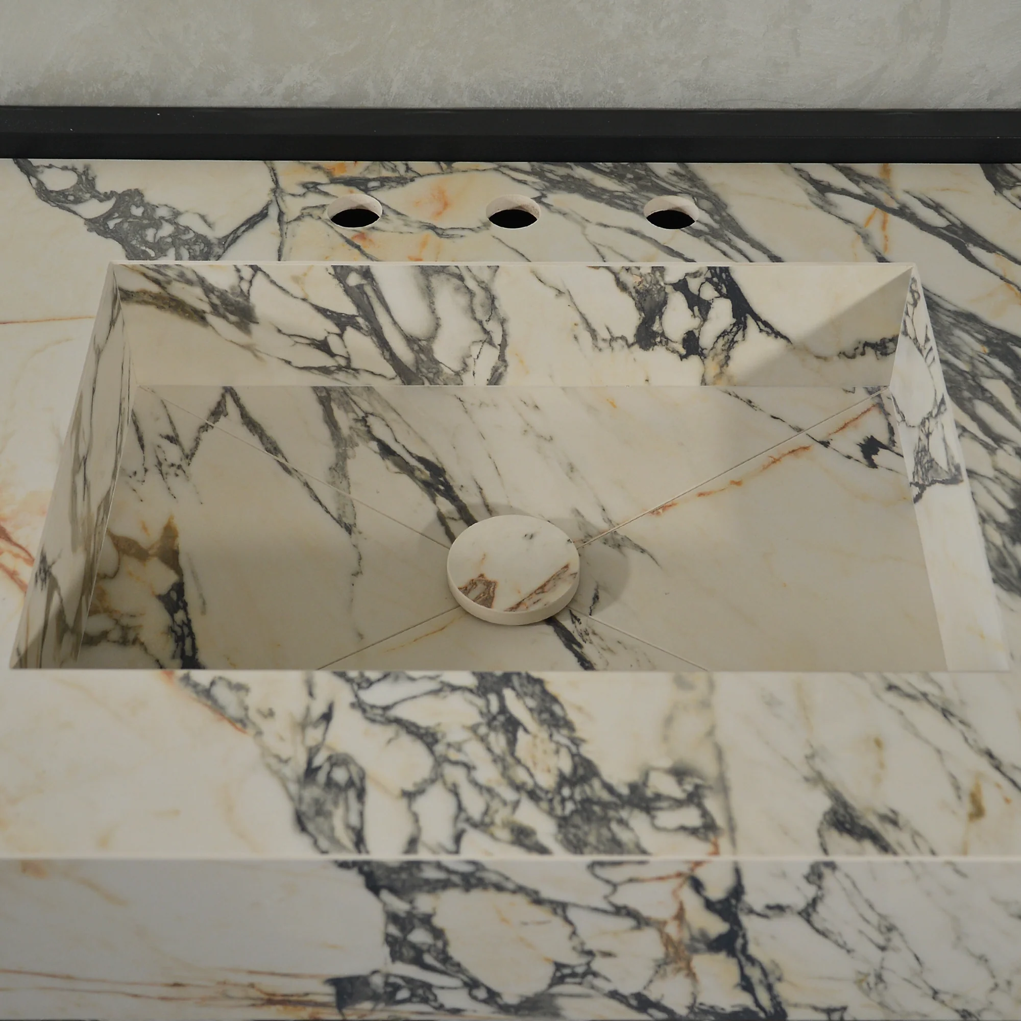 HANDCRAFTED MATERIA CORCHIA GOLD ENGINEERED PORCELAIN SINK (ES-050) - Image 2