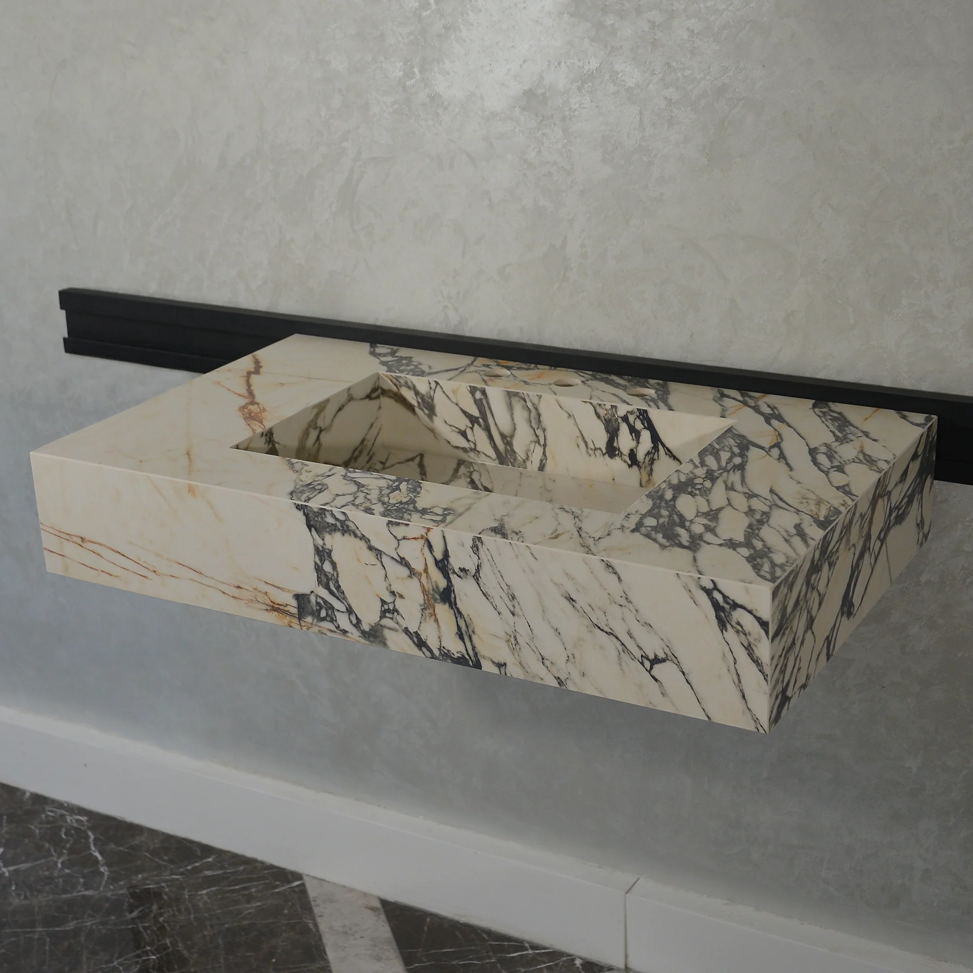 HANDCRAFTED MATERIA CORCHIA GOLD ENGINEERED PORCELAIN SINK (ES-050) - Image 3