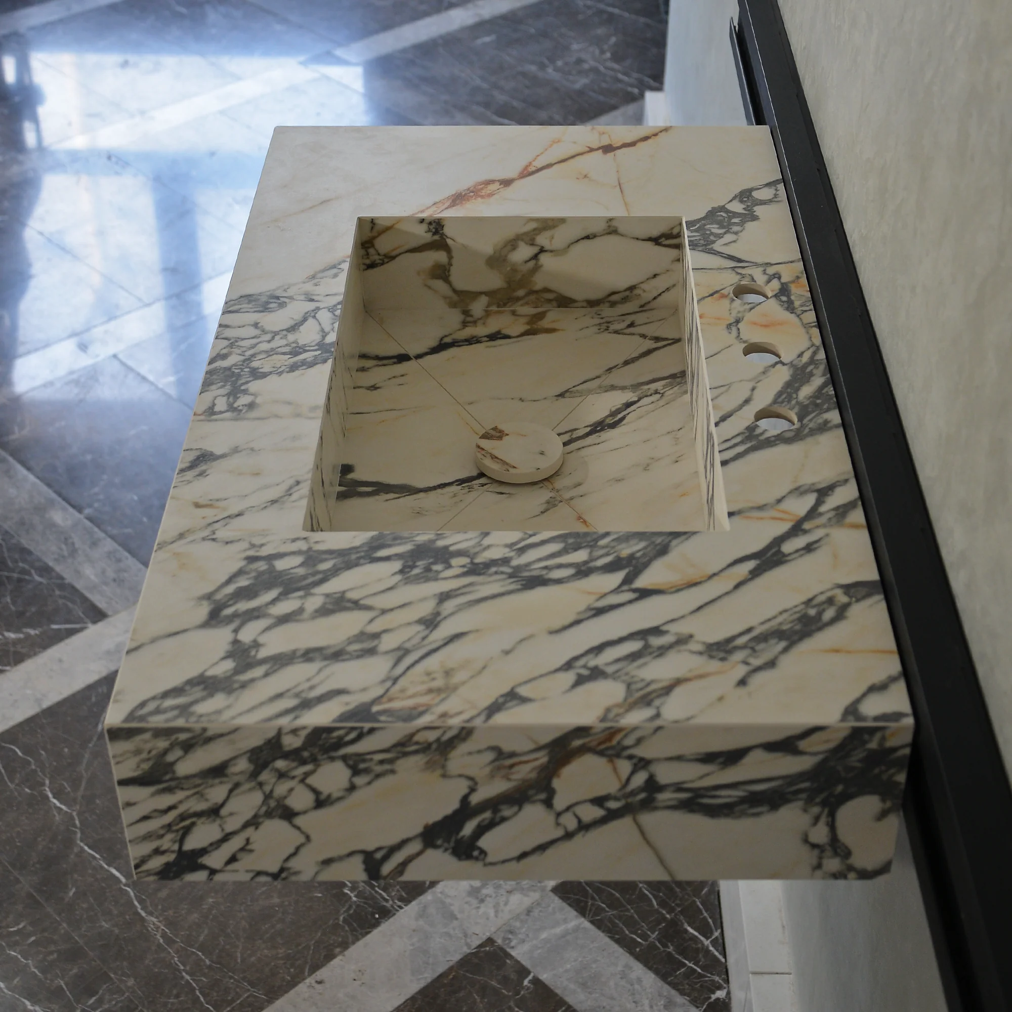 HANDCRAFTED MATERIA CORCHIA GOLD ENGINEERED PORCELAIN SINK (ES-050) - Image 4
