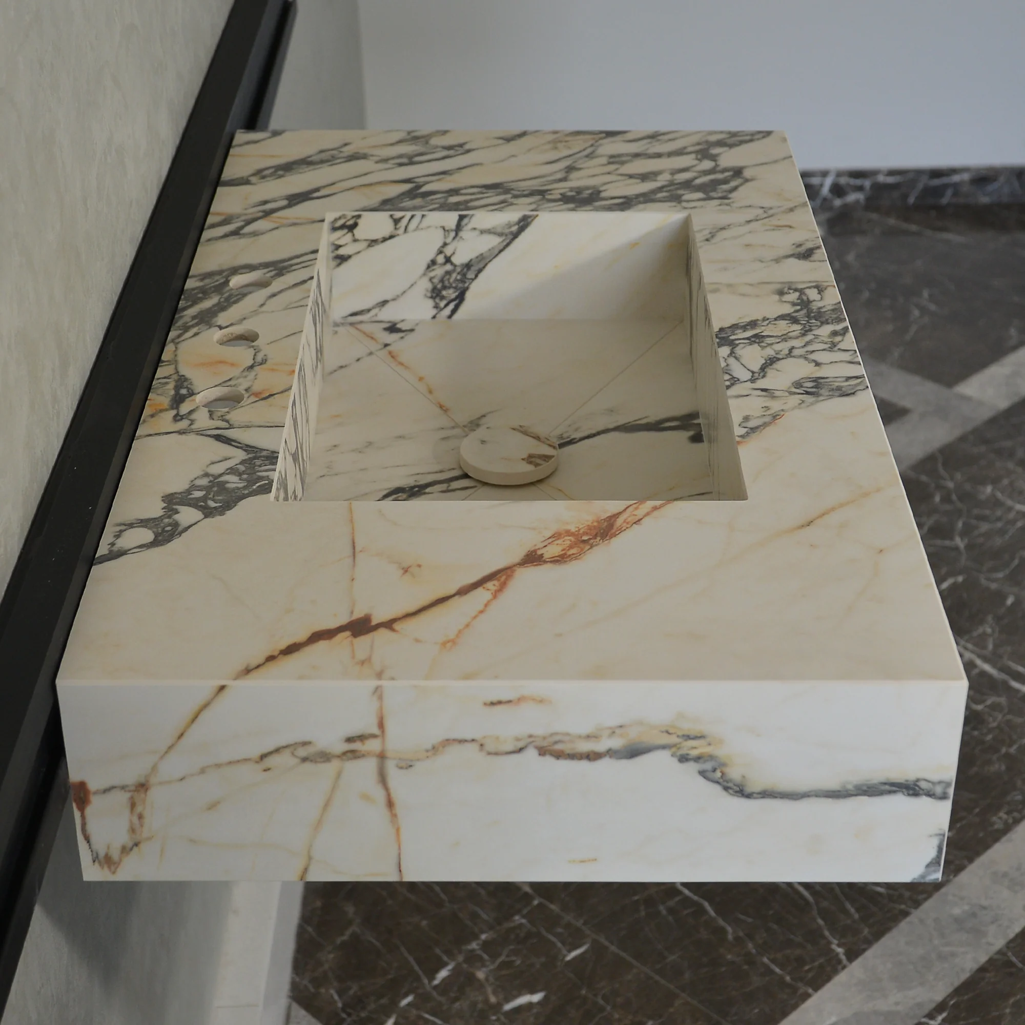 HANDCRAFTED MATERIA CORCHIA GOLD ENGINEERED PORCELAIN SINK (ES-050) - Image 6