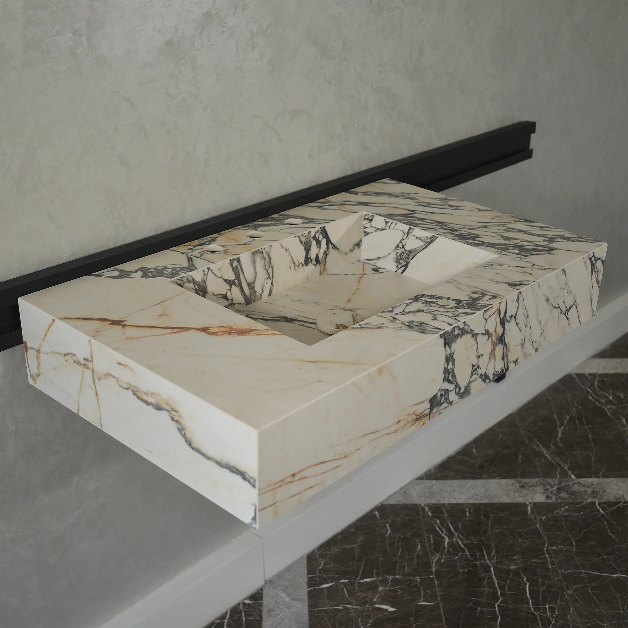 HANDCRAFTED MATERIA CORCHIA GOLD ENGINEERED PORCELAIN SINK (ES-050) - Image 7