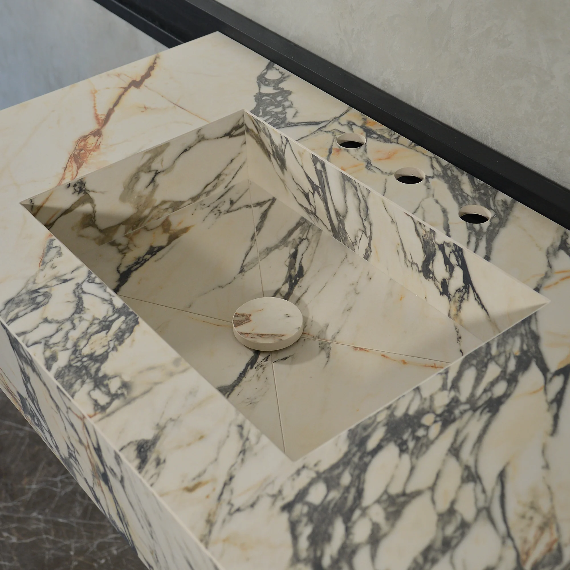 HANDCRAFTED MATERIA CORCHIA GOLD ENGINEERED PORCELAIN SINK (ES-050) - Image 8