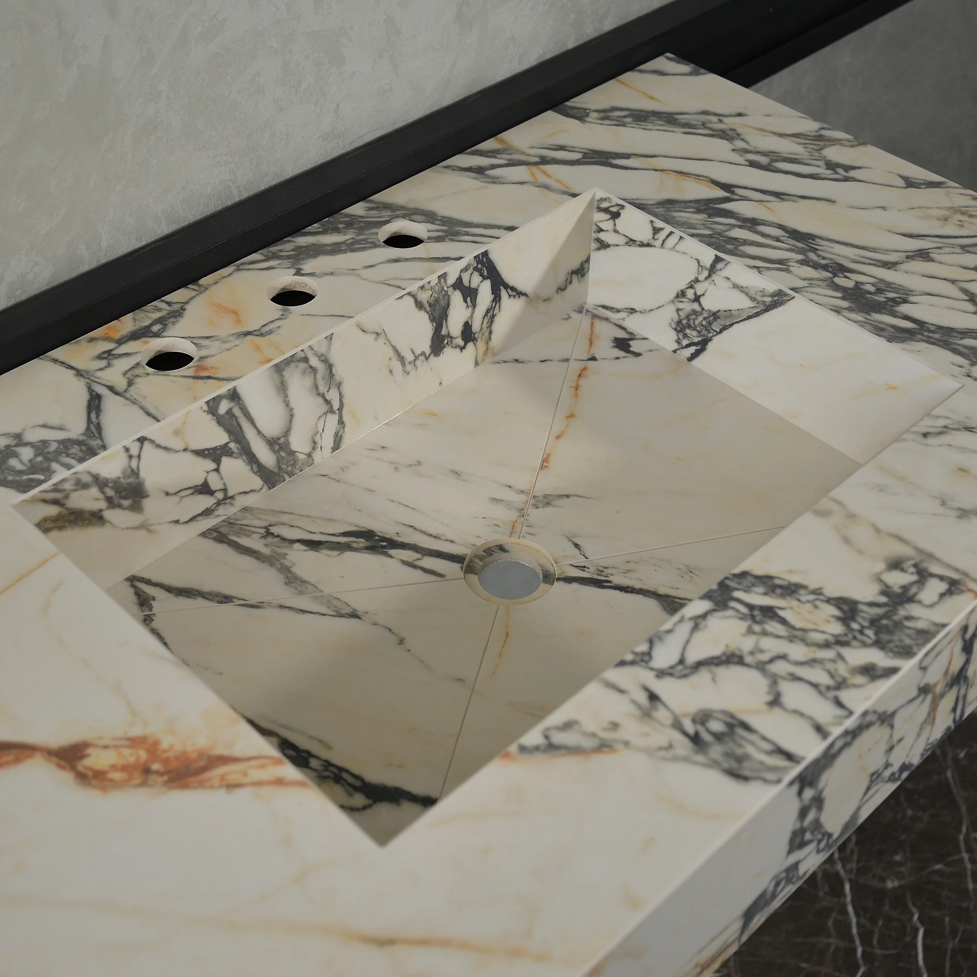 HANDCRAFTED MATERIA CORCHIA GOLD ENGINEERED PORCELAIN SINK (ES-050) - Image 9