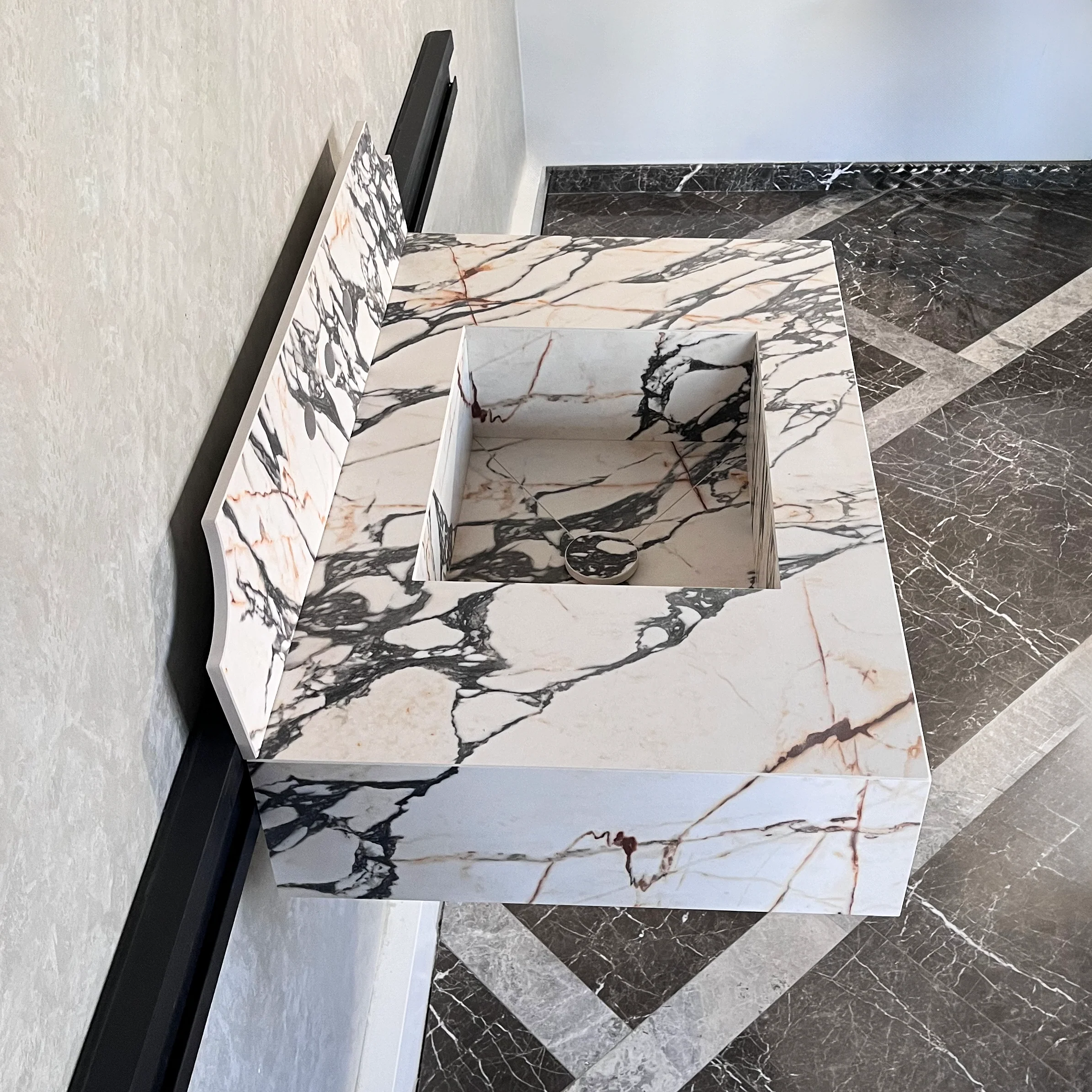 HANDCRAFTED MATERIA CORCHIA GOLD ENGINEERED PORCELAIN SINK (ES-053) - Image 2