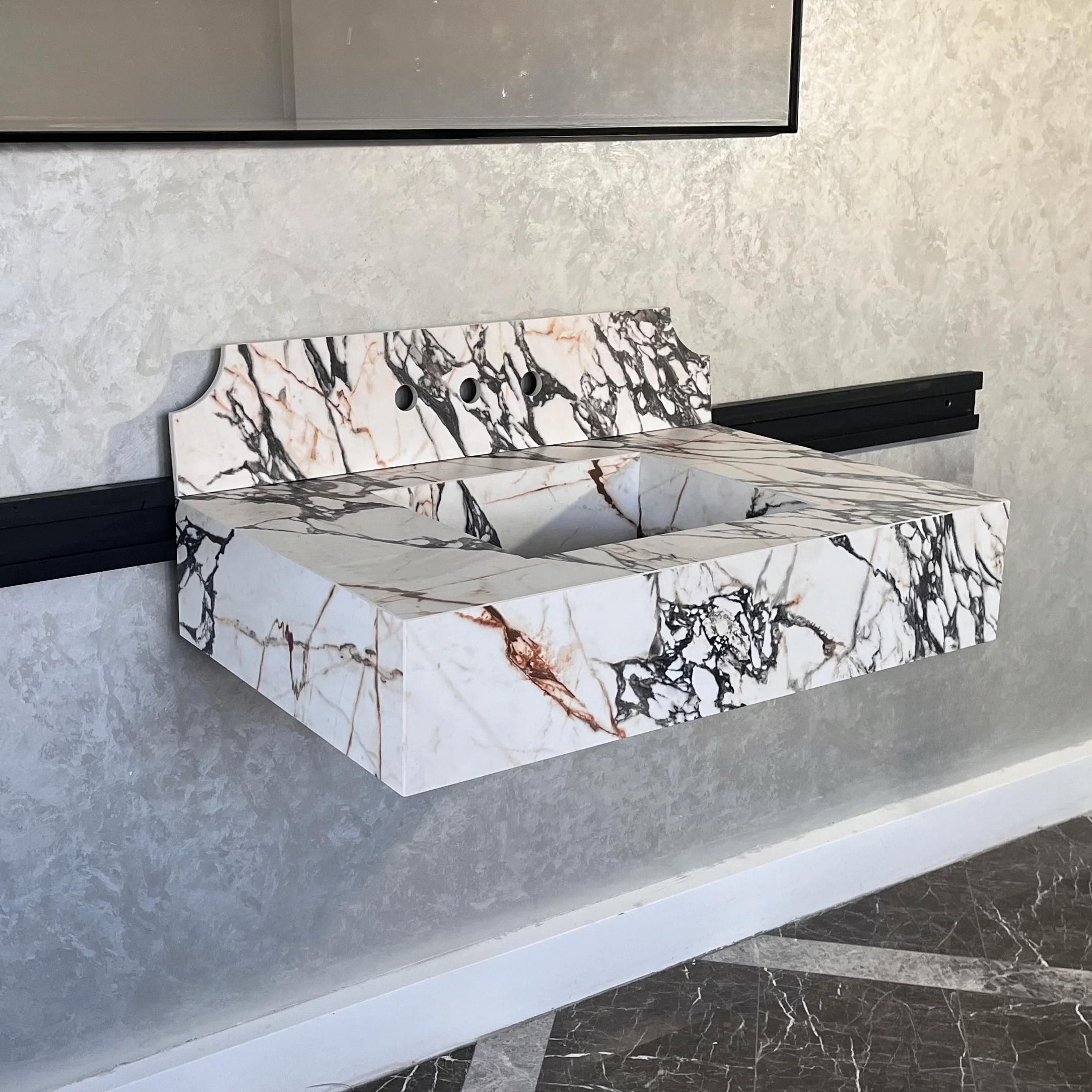 HANDCRAFTED MATERIA CORCHIA GOLD ENGINEERED PORCELAIN SINK (ES-053) - Image 3