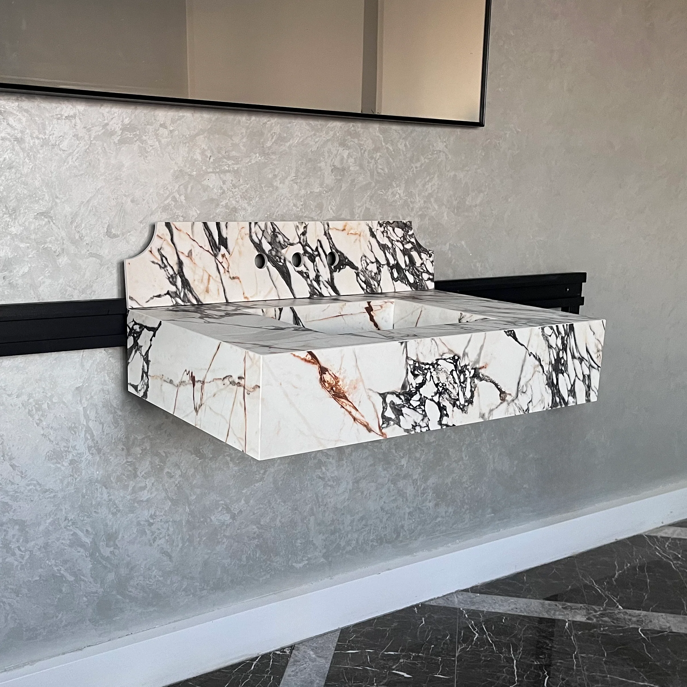HANDCRAFTED MATERIA CORCHIA GOLD ENGINEERED PORCELAIN SINK (ES-053) - Image 6