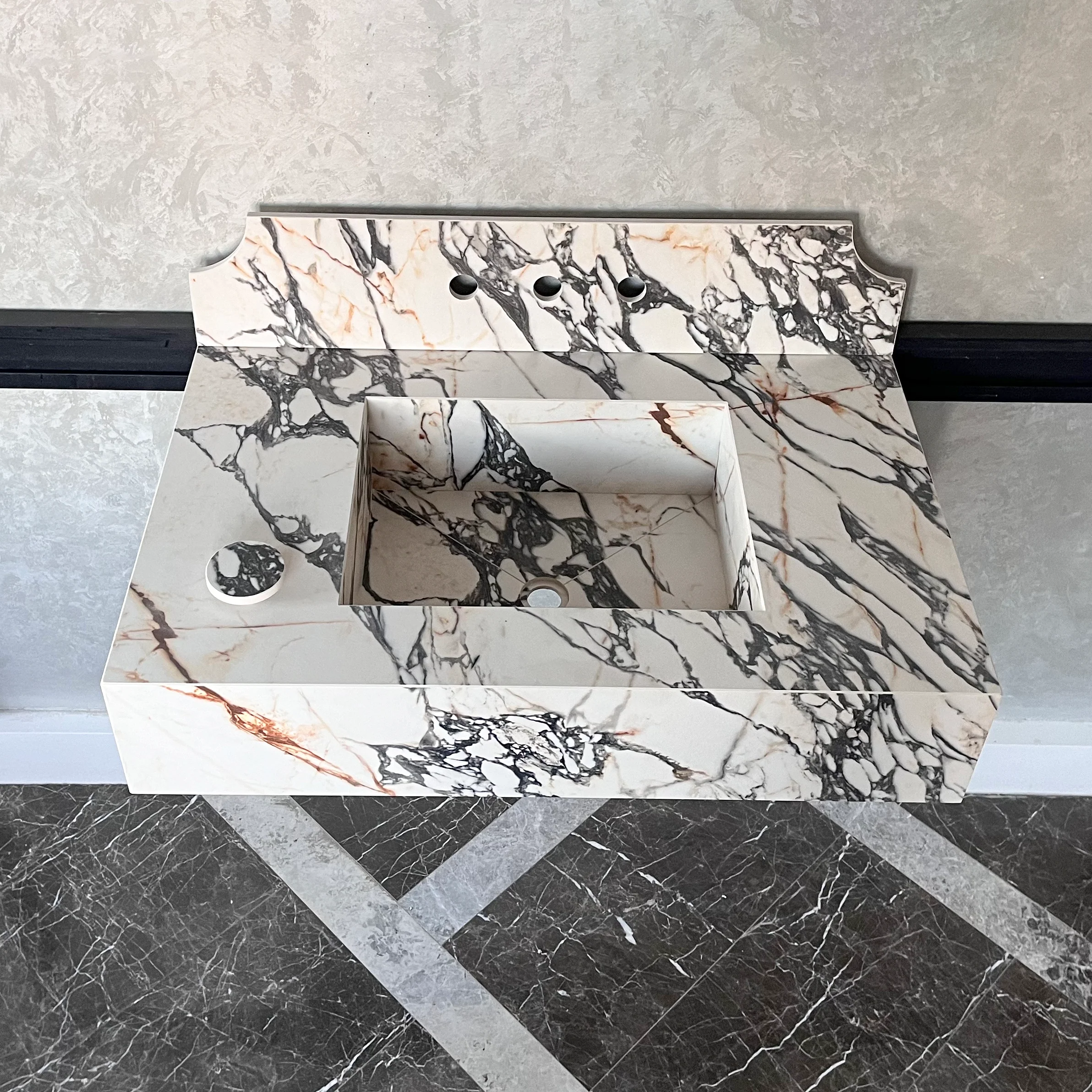 HANDCRAFTED MATERIA CORCHIA GOLD ENGINEERED PORCELAIN SINK (ES-053) - Image 7