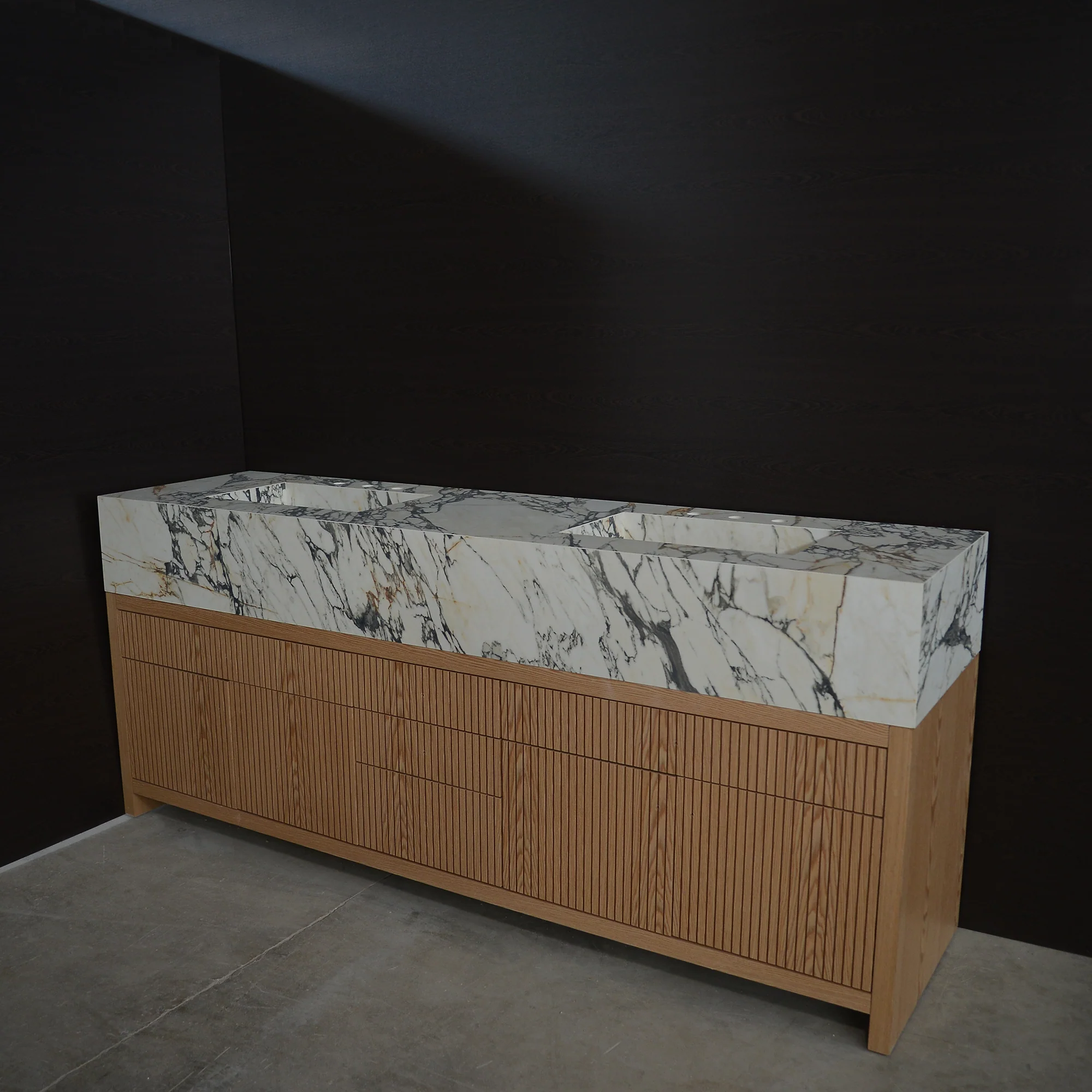 HANDCRAFTED MATERIA - CORCHIA GOLD PORCELAIN DOUBLE SINK (ES-133) - Image 8