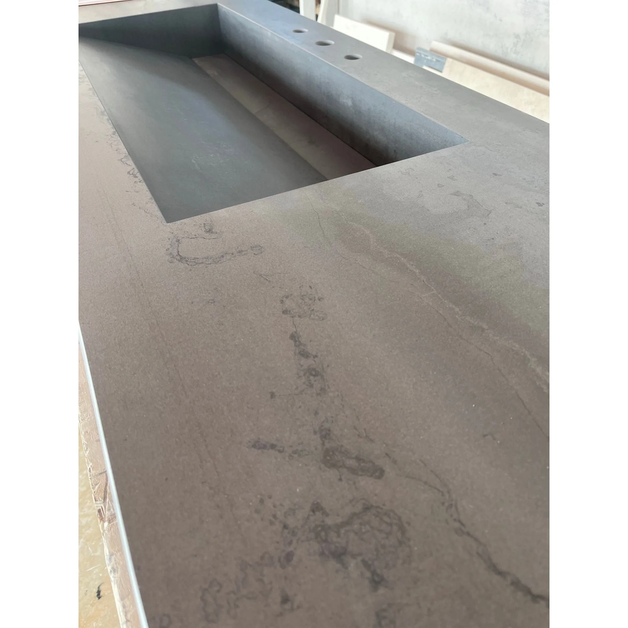 HANDCRAFTED METAL DARK ENGINEERED PORCELAIN SINK (ES-070) - Image 13
