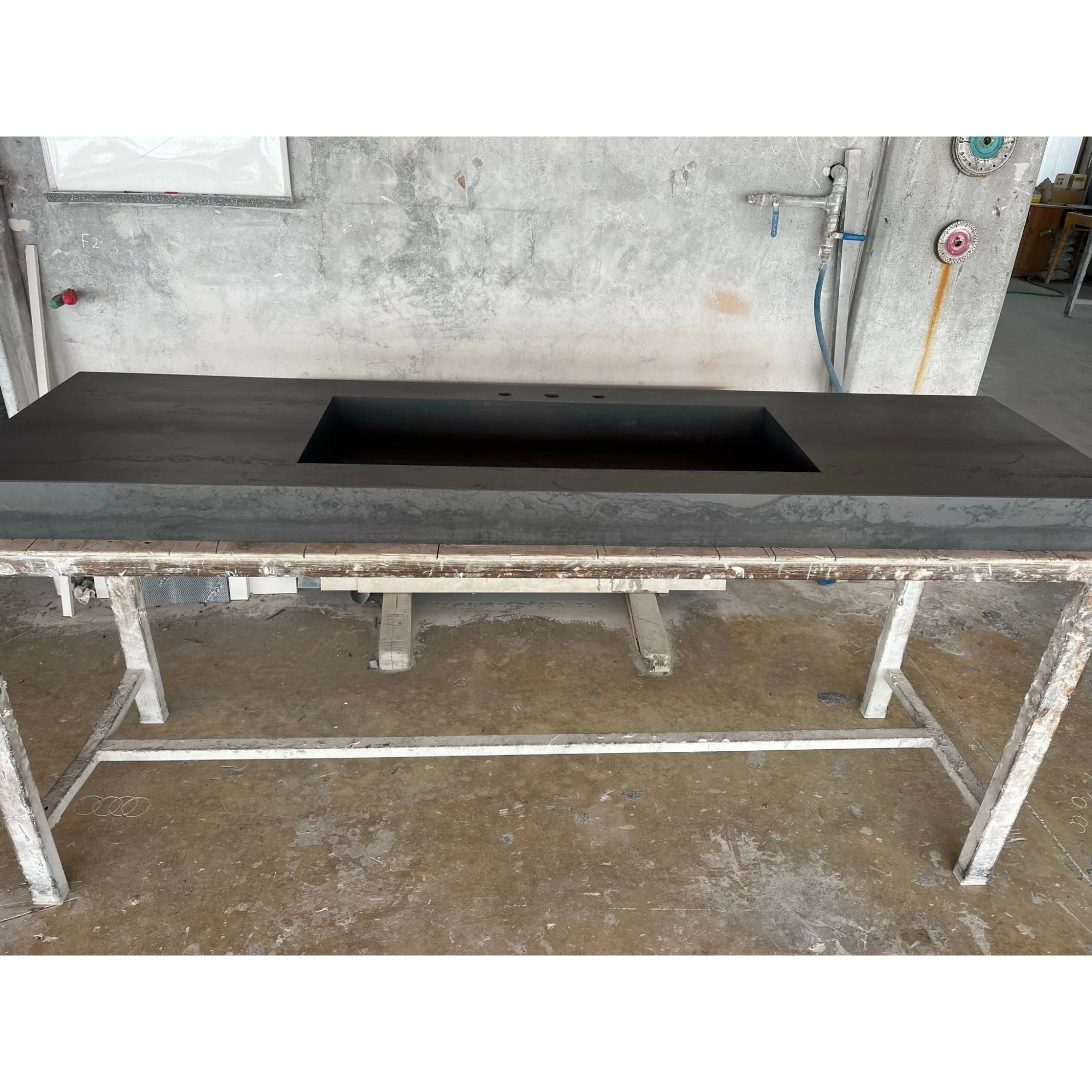 HANDCRAFTED METAL DARK ENGINEERED PORCELAIN SINK (ES-070) - Image 14