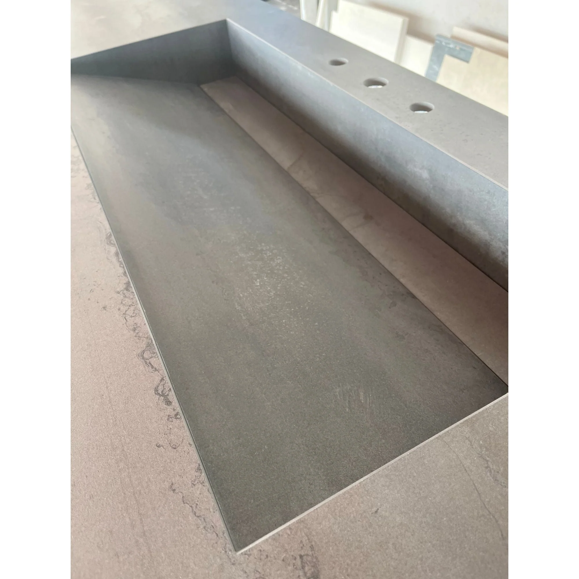 HANDCRAFTED METAL DARK ENGINEERED PORCELAIN SINK (ES-070) - Image 16