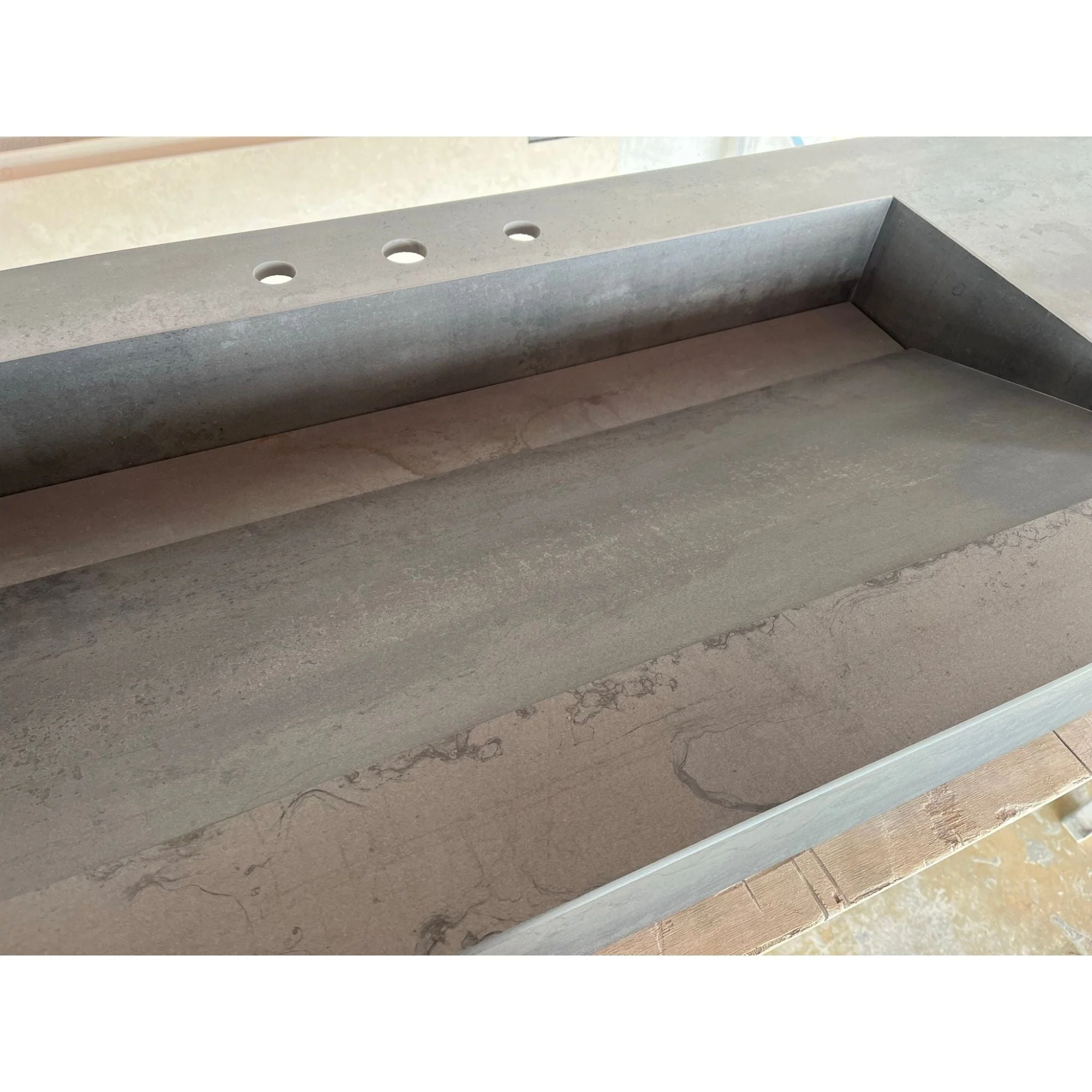HANDCRAFTED METAL DARK ENGINEERED PORCELAIN SINK (ES-070) - Image 19
