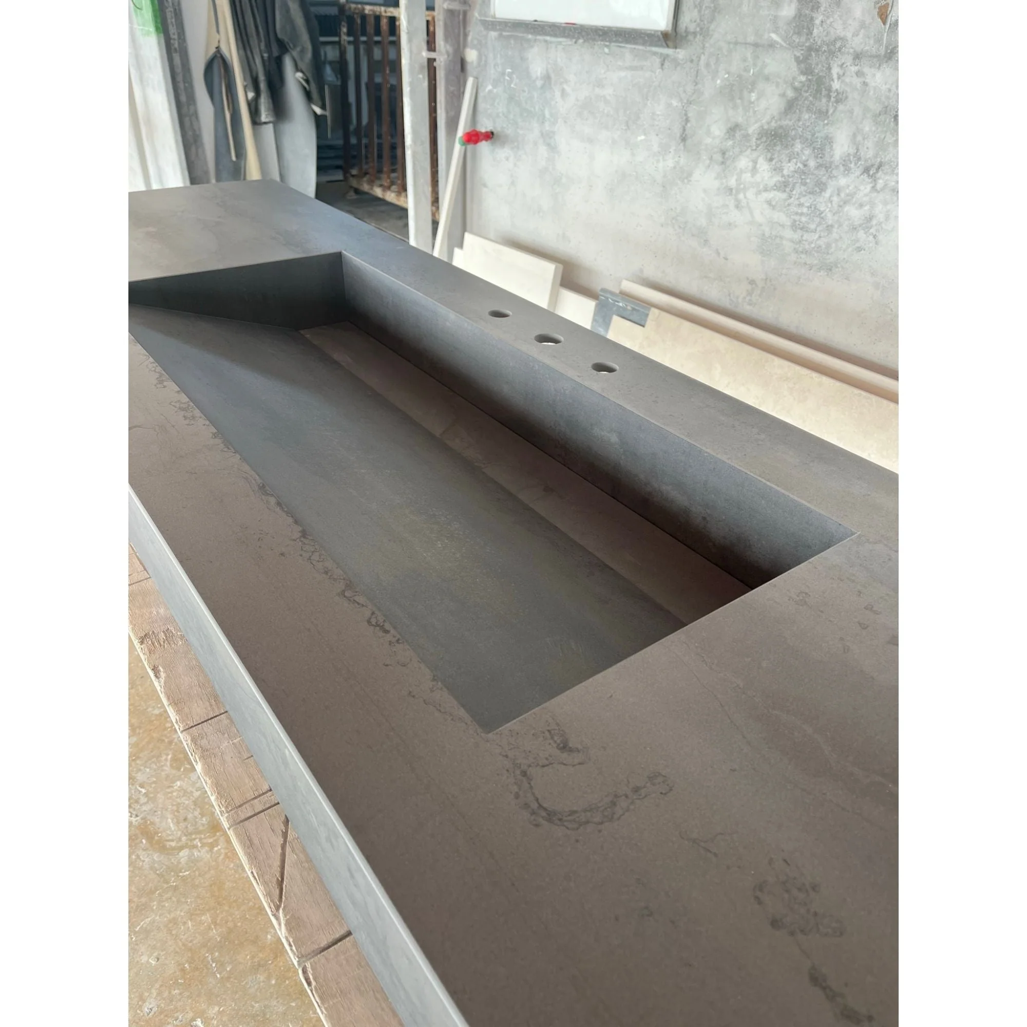 HANDCRAFTED METAL DARK ENGINEERED PORCELAIN SINK (ES-070) - Image 21