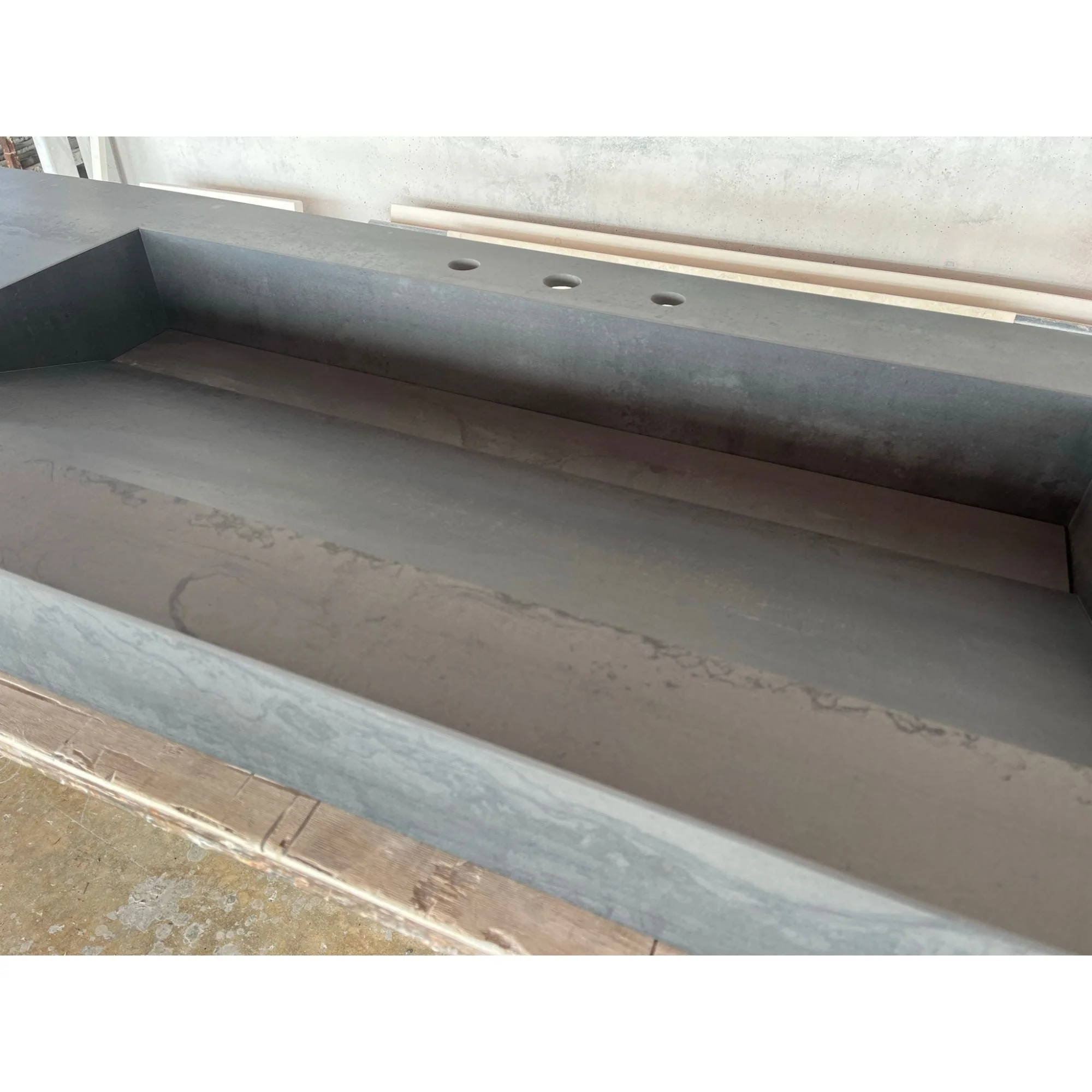 HANDCRAFTED METAL DARK ENGINEERED PORCELAIN SINK (ES-070) - Image 5