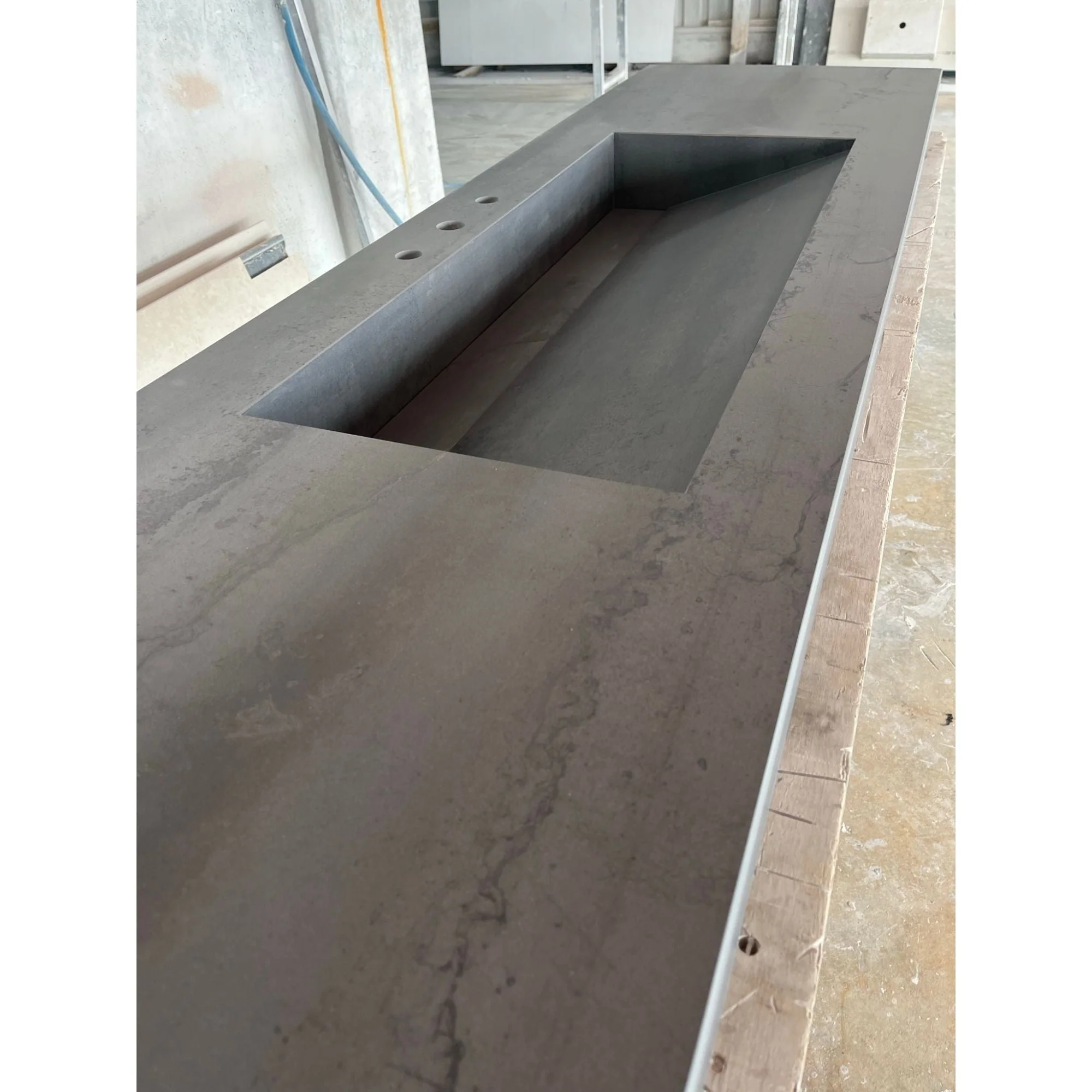 HANDCRAFTED METAL DARK ENGINEERED PORCELAIN SINK (ES-070) - Image 6
