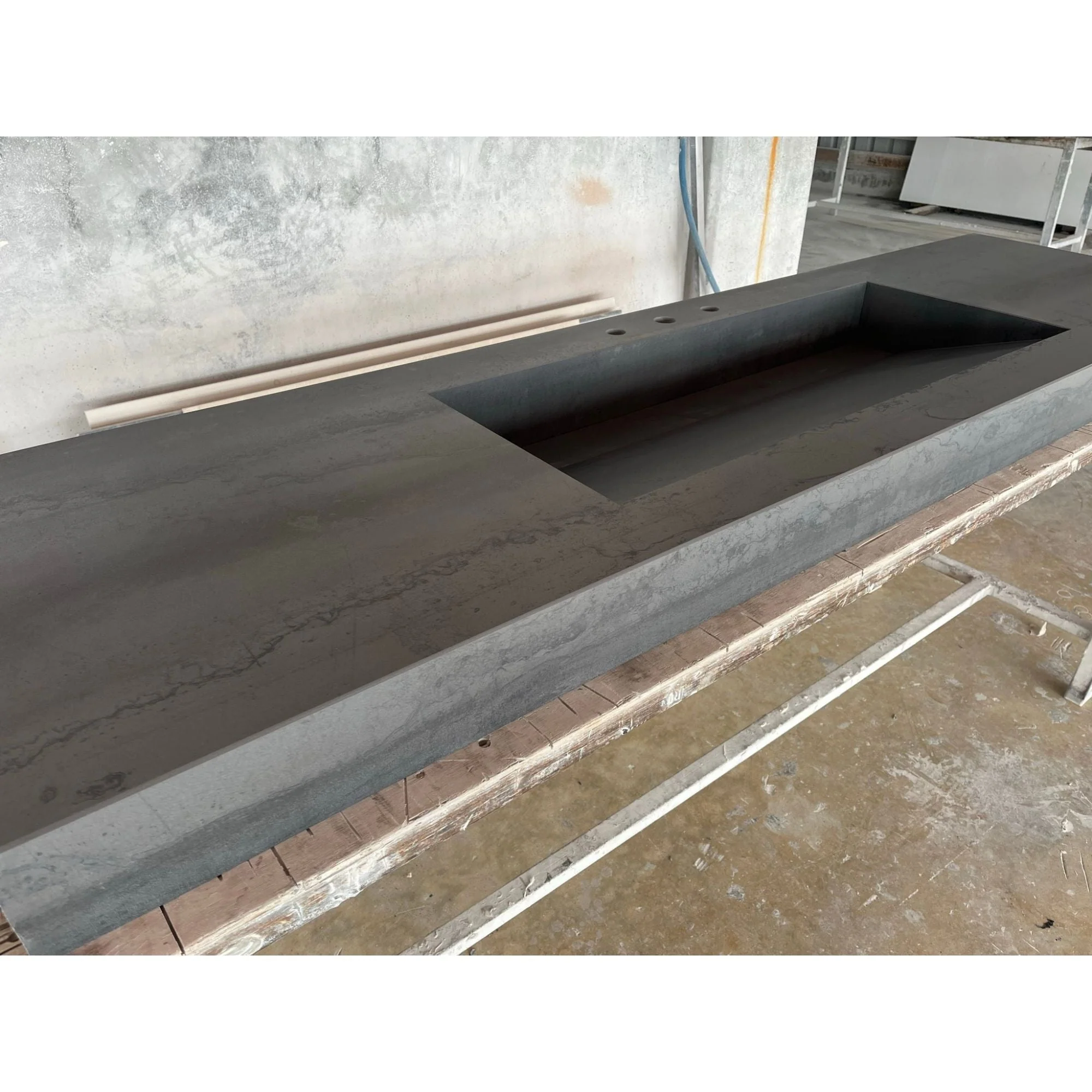 HANDCRAFTED METAL DARK ENGINEERED PORCELAIN SINK (ES-070) - Image 7