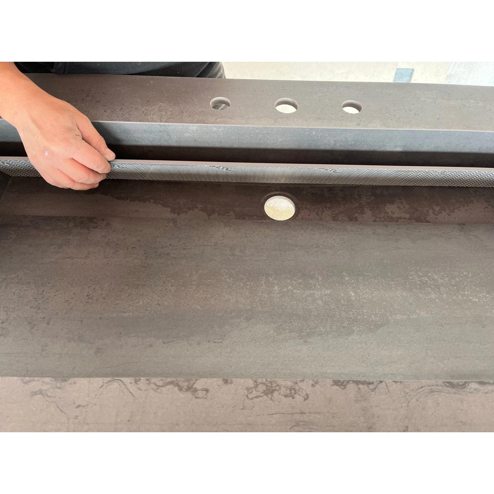 HANDCRAFTED METAL DARK ENGINEERED PORCELAIN SINK (ES-070) - Image 9