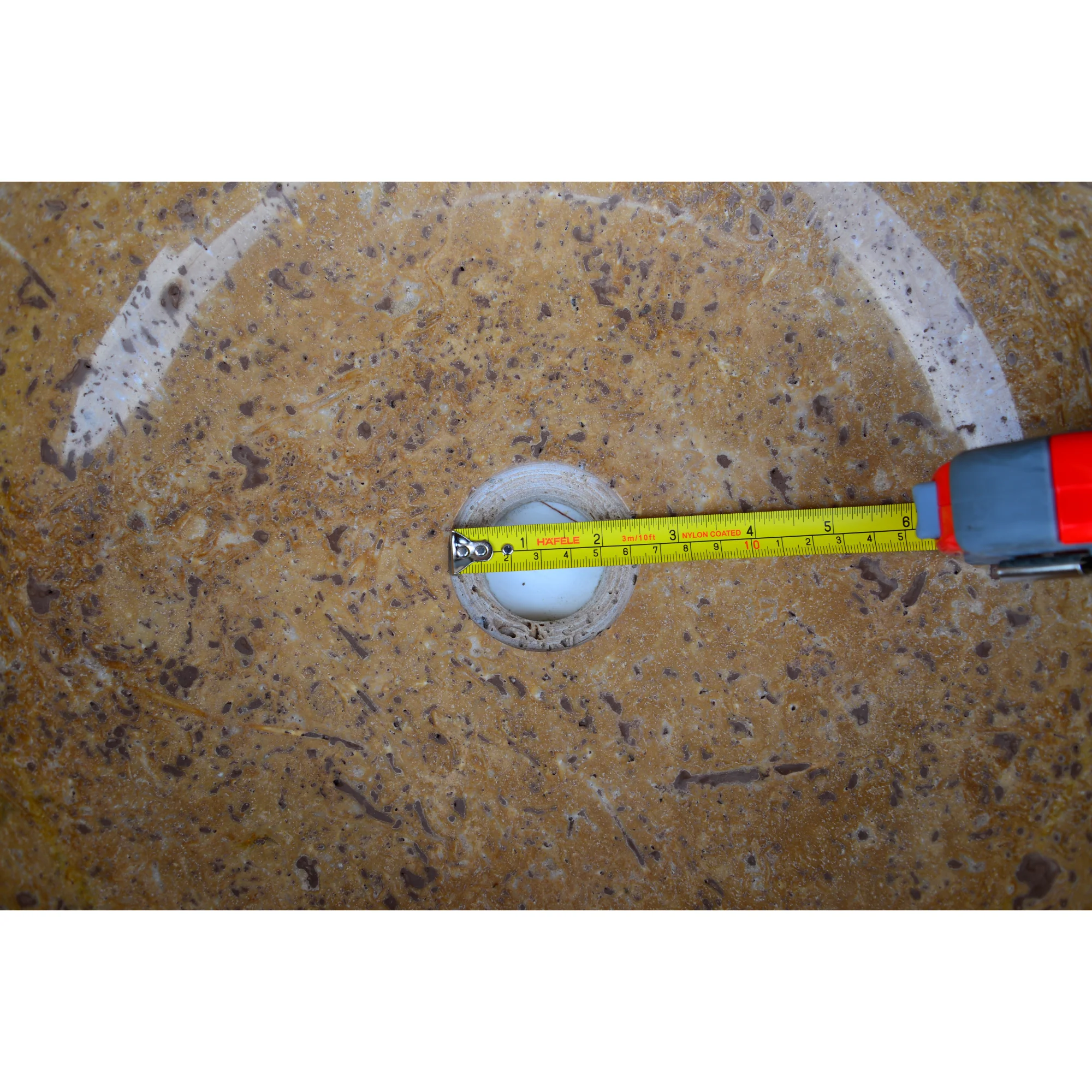 HANDCRAFTED NOCE BROWN TRAVERTINE SINK - Image 4