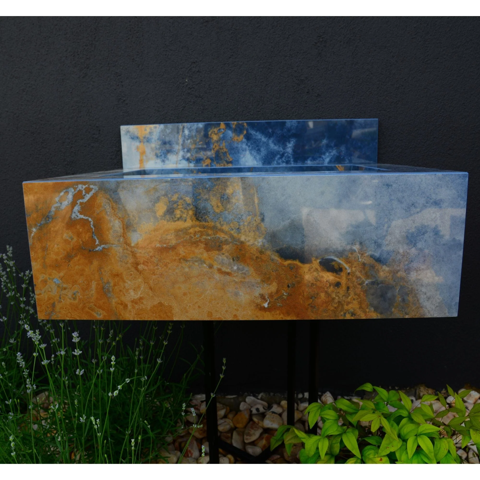 HANDCRAFTED OCEAN BLUE HIGH ENGINEERED STONE SINK (ES-034) - Image 6
