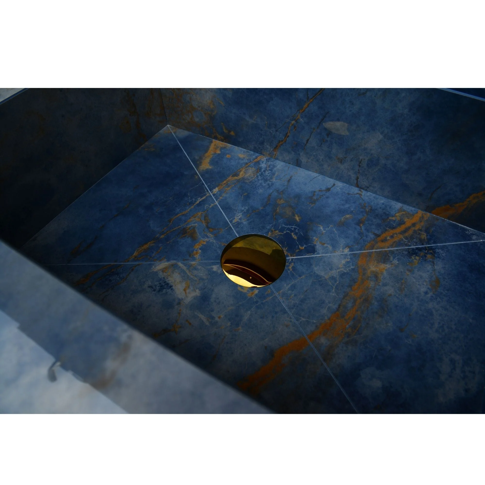 HANDCRAFTED OCEAN BLUE HIGH ENGINEERED STONE SINK (ES-034) - Image 7