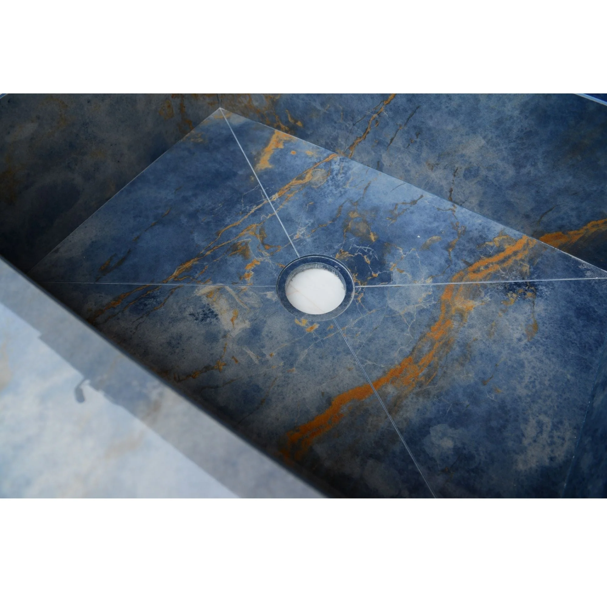 HANDCRAFTED OCEAN BLUE HIGH ENGINEERED STONE SINK (ES-034) - Image 9