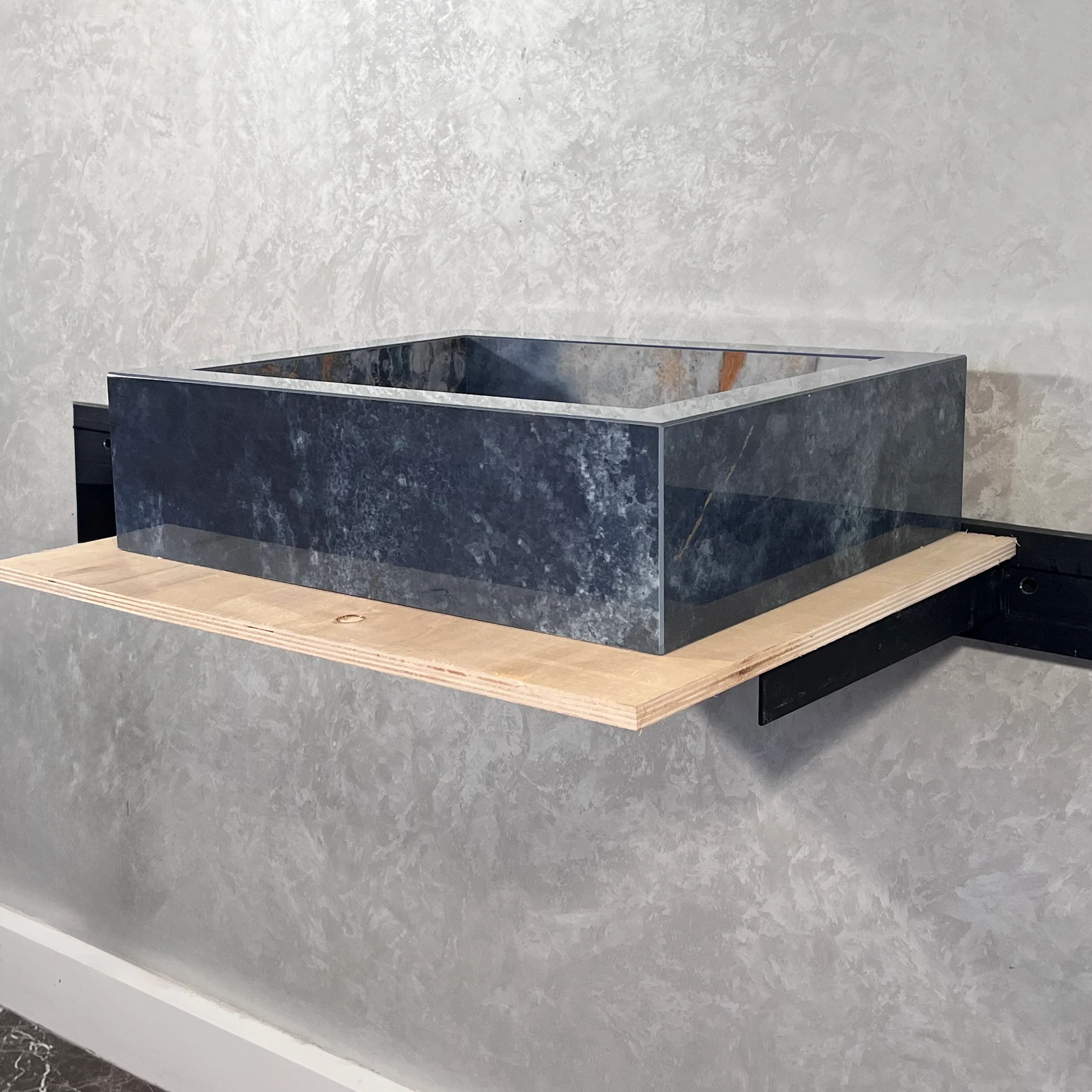 HANDCRAFTED OCEAN BLUE HIGH ENGINEERED STONE SINK (ES-032) - Image 4