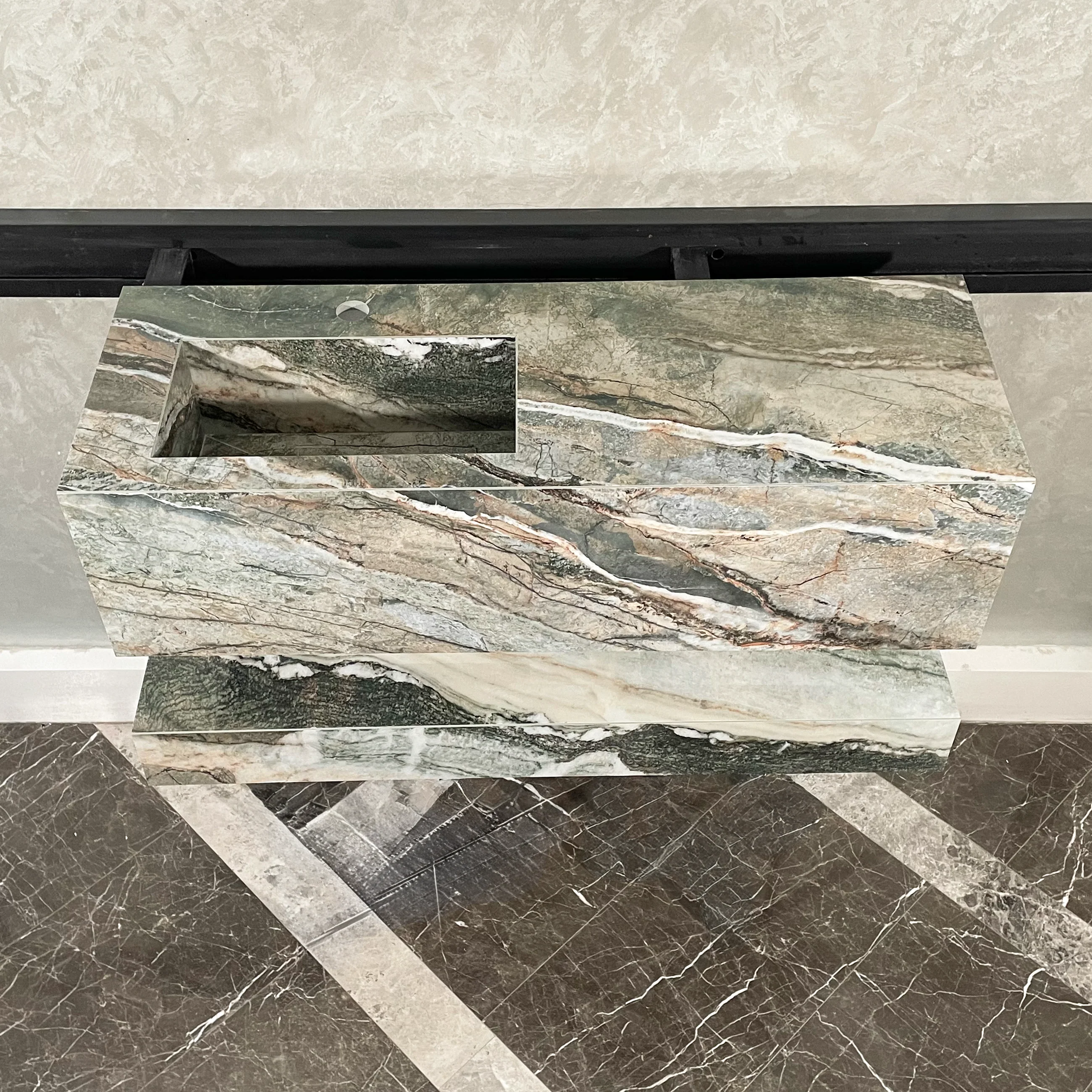 HANDCRAFTED PEACOCK HIGH ENGINEERED PORCELAIN SINK (ES-054) - Image 3