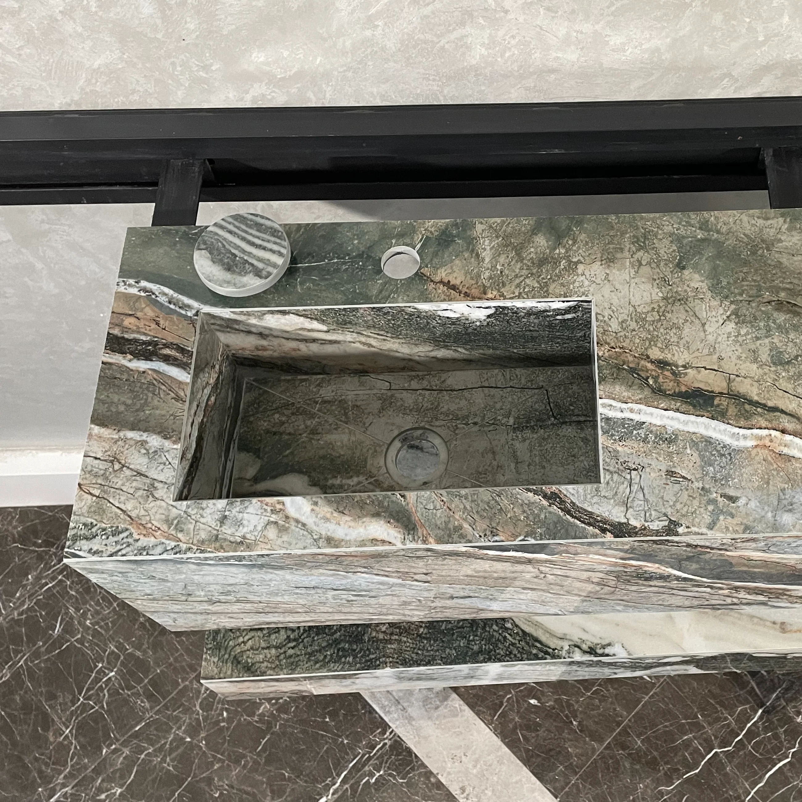 HANDCRAFTED PEACOCK HIGH ENGINEERED PORCELAIN SINK (ES-054) - Image 6