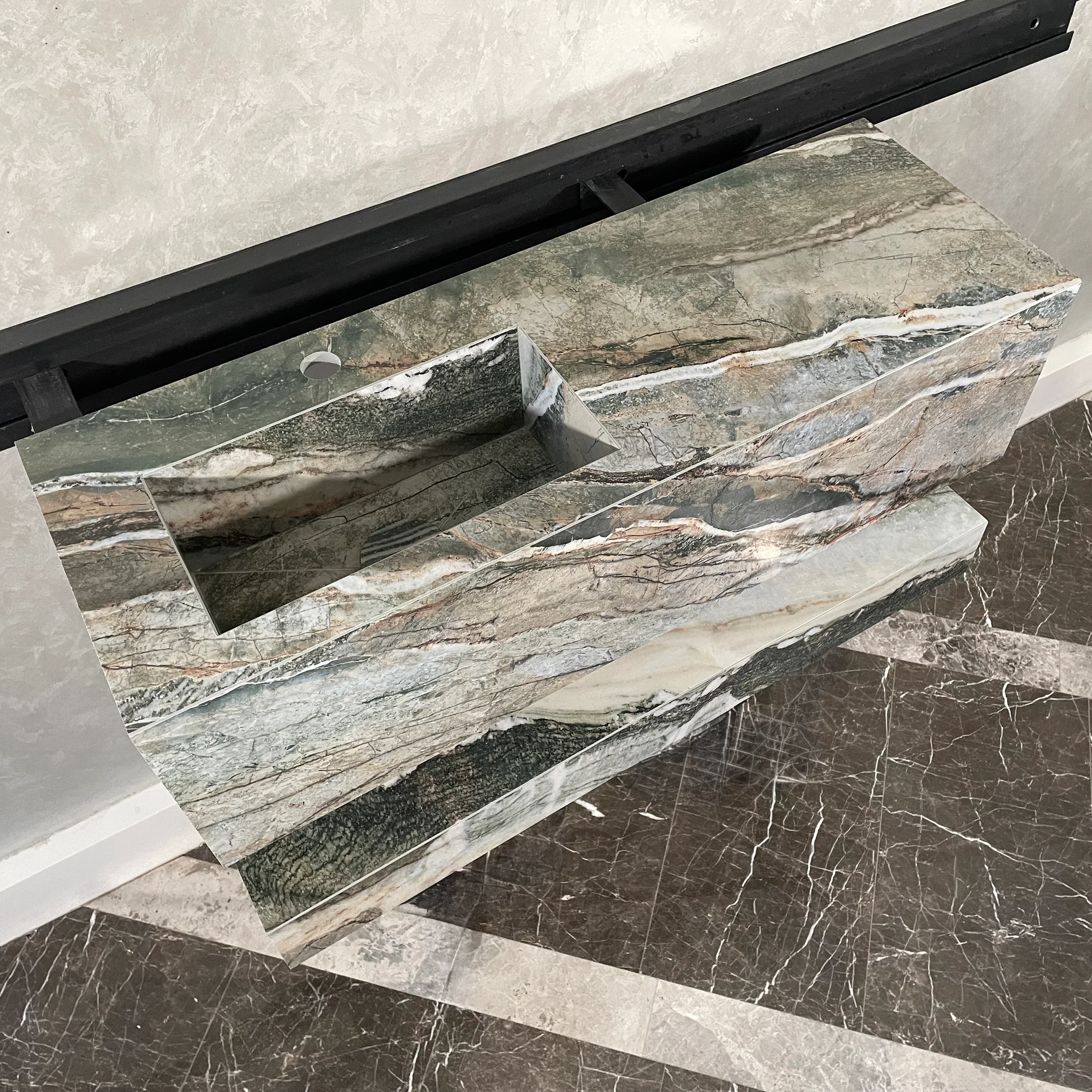 HANDCRAFTED PEACOCK HIGH ENGINEERED PORCELAIN SINK (ES-054) - Image 8