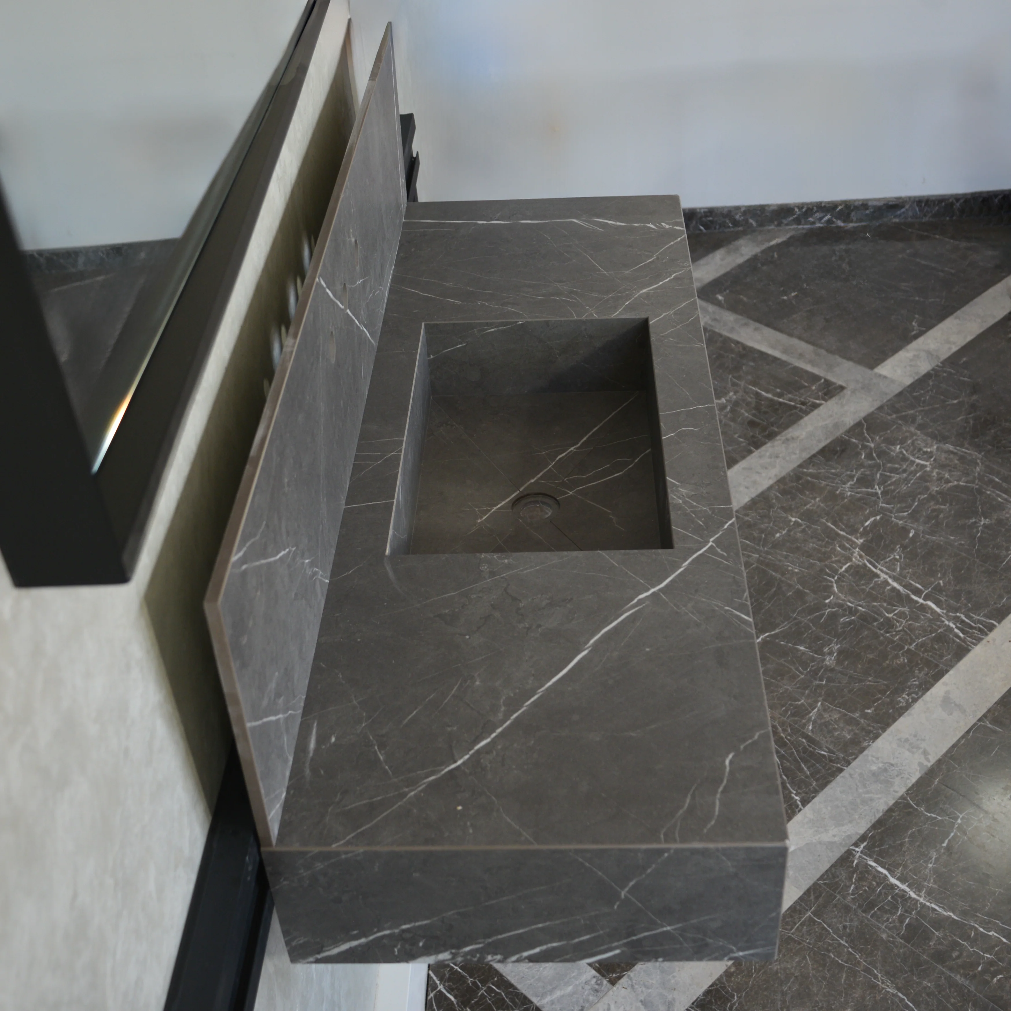 HANDCRAFTED PIETRA GREY ENGINEERED PORCELAIN SINK (ES-065) - Image 3