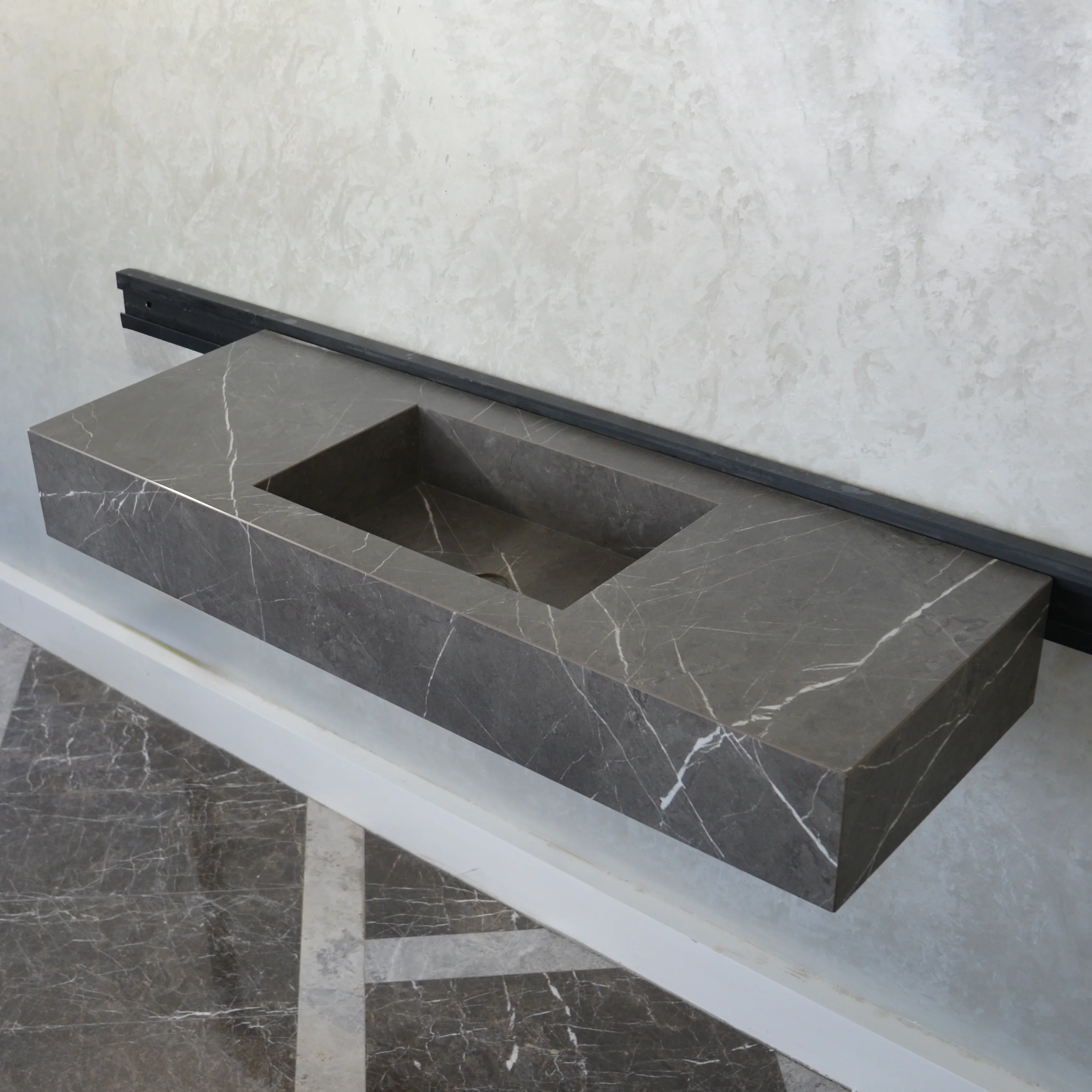 HANDCRAFTED PIETRA GREY ENGINEERED PORCELAIN SINK (ES-065) - Image 5