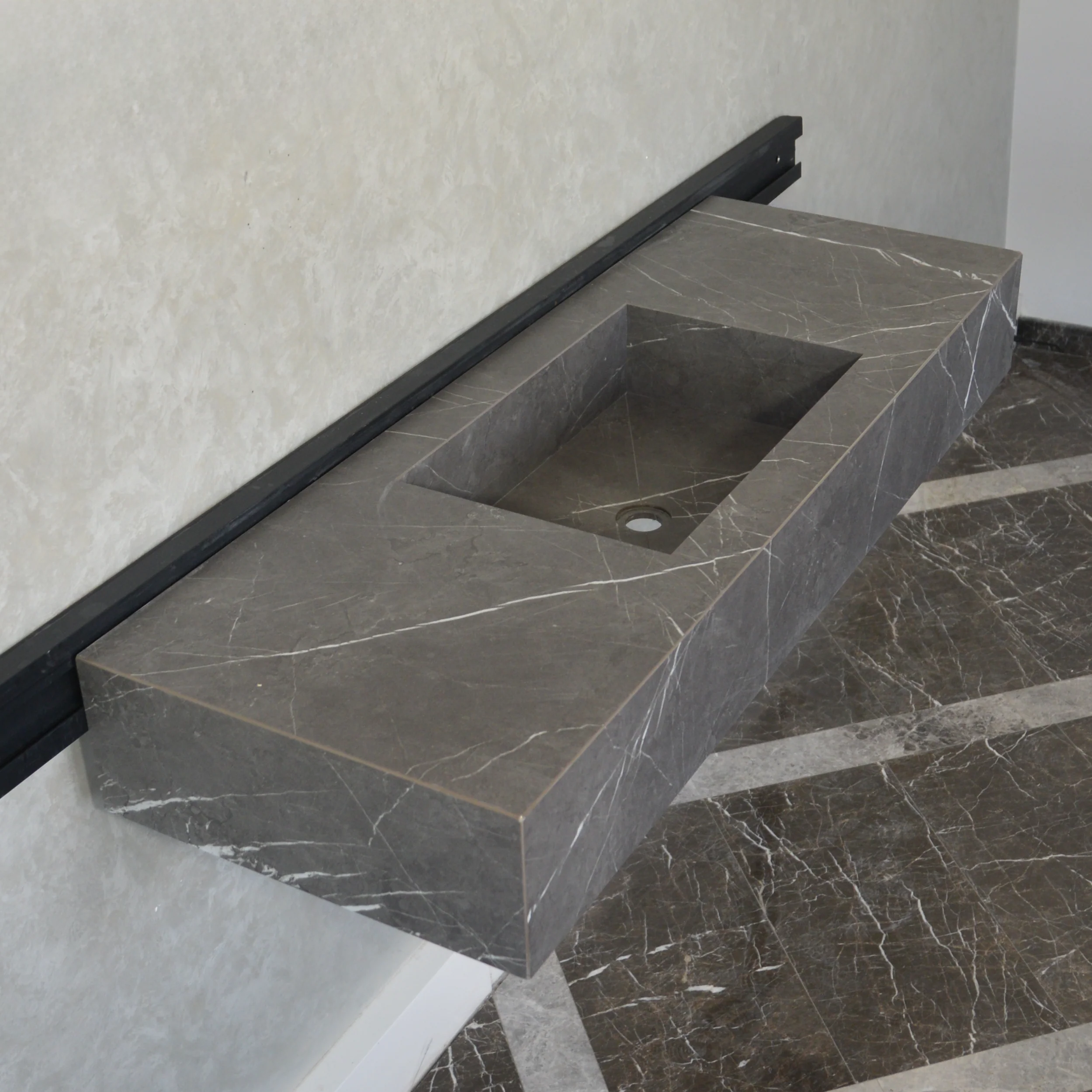 HANDCRAFTED PIETRA GREY ENGINEERED PORCELAIN SINK (ES-065) - Image 6