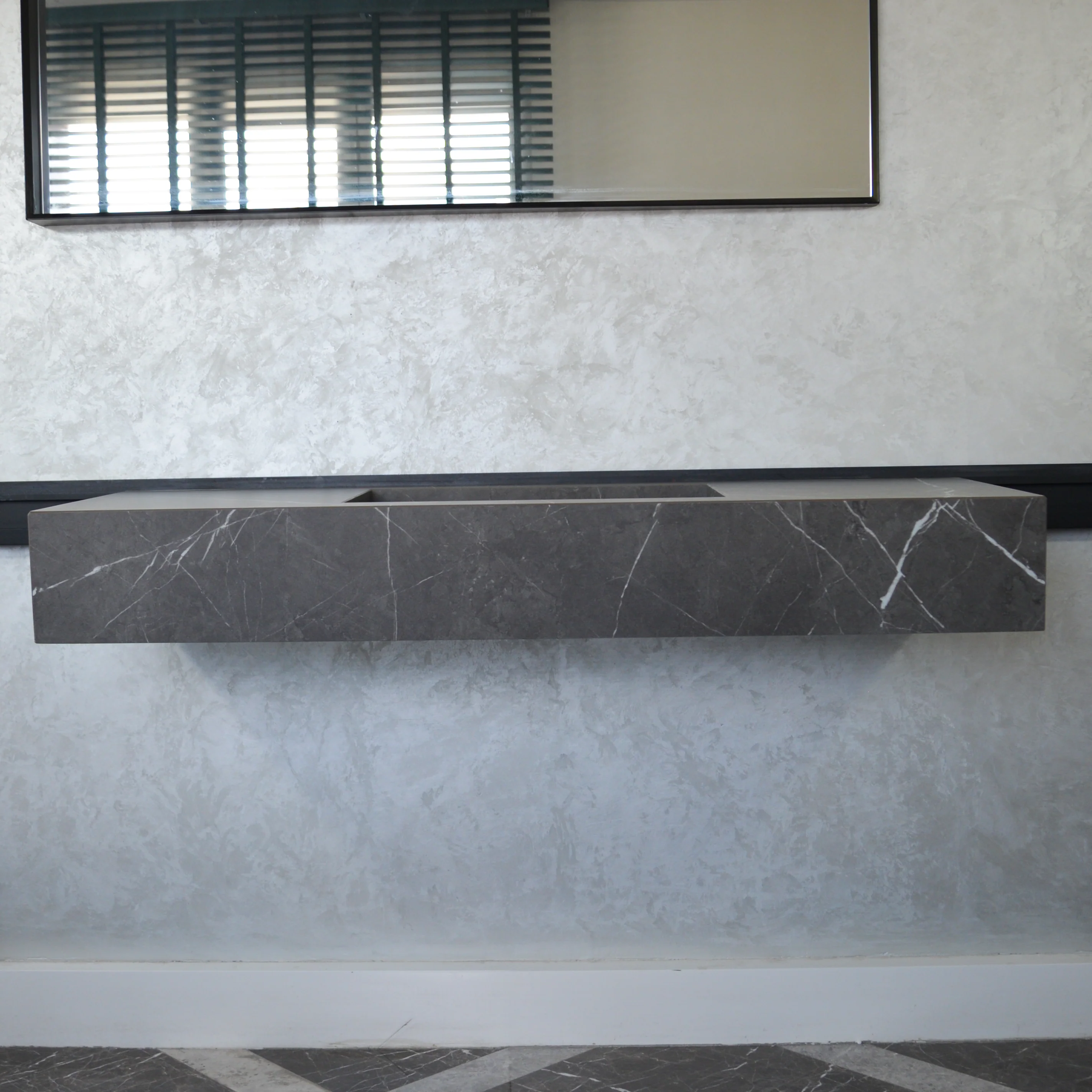 HANDCRAFTED PIETRA GREY ENGINEERED PORCELAIN SINK (ES-065) - Image 7