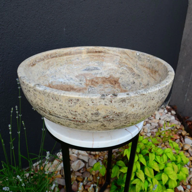 HANDCRAFTED VALENCIA TRAVERTINE SINK - Image 5