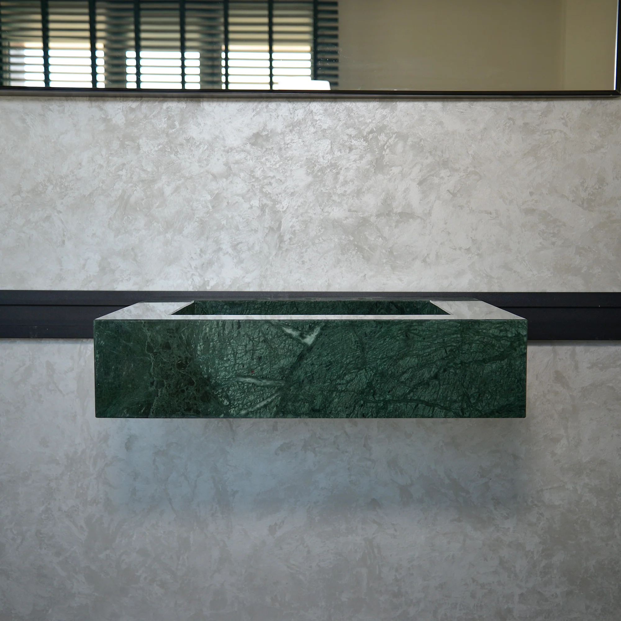 HANDCRAFTED VERDE GUATEMALA CUSTOM MARBLE SINK (NS-079) - Image 3