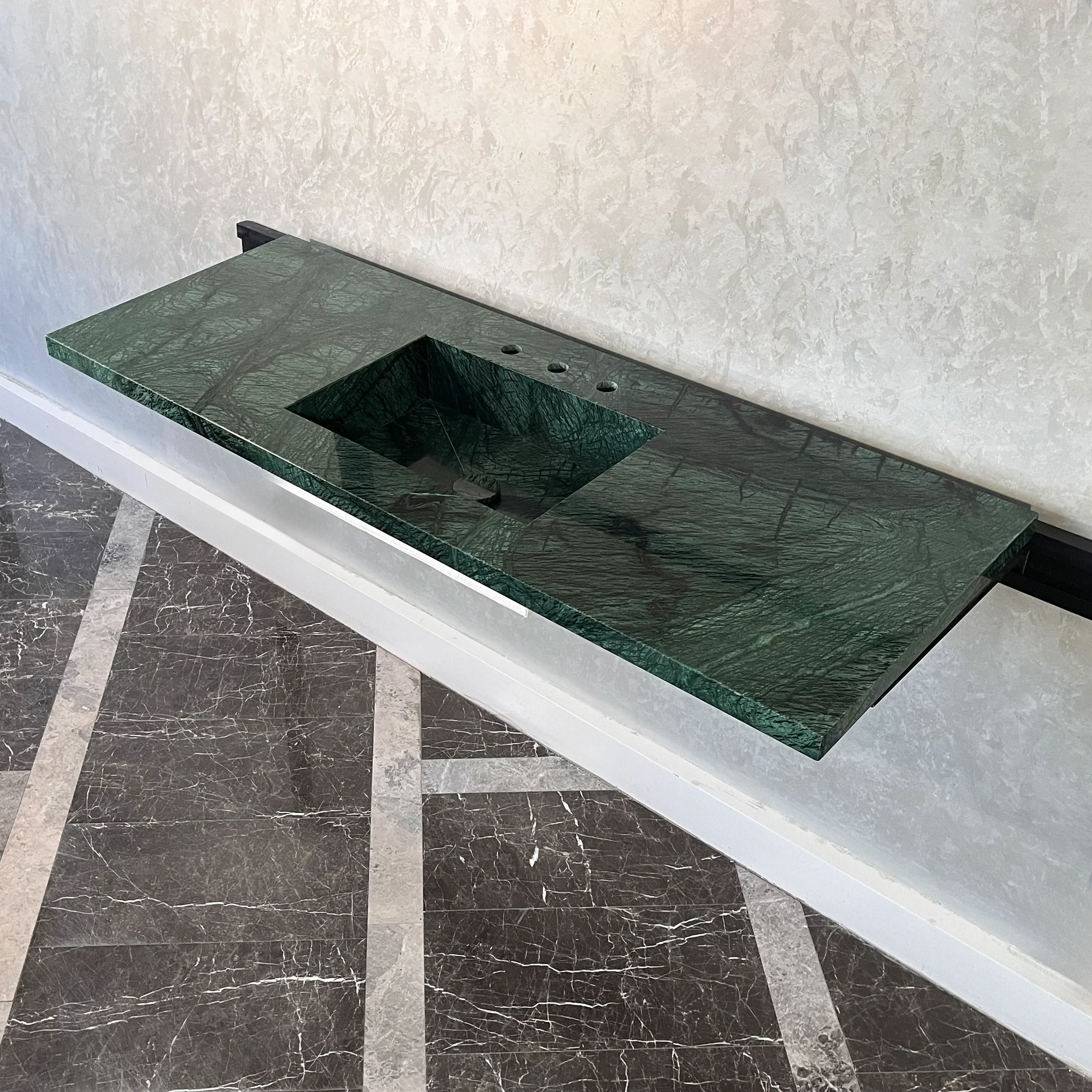 HANDCRAFTED VERDE GUATEMALA CUSTOM MARBLE SINK (NS-088) - Image 2