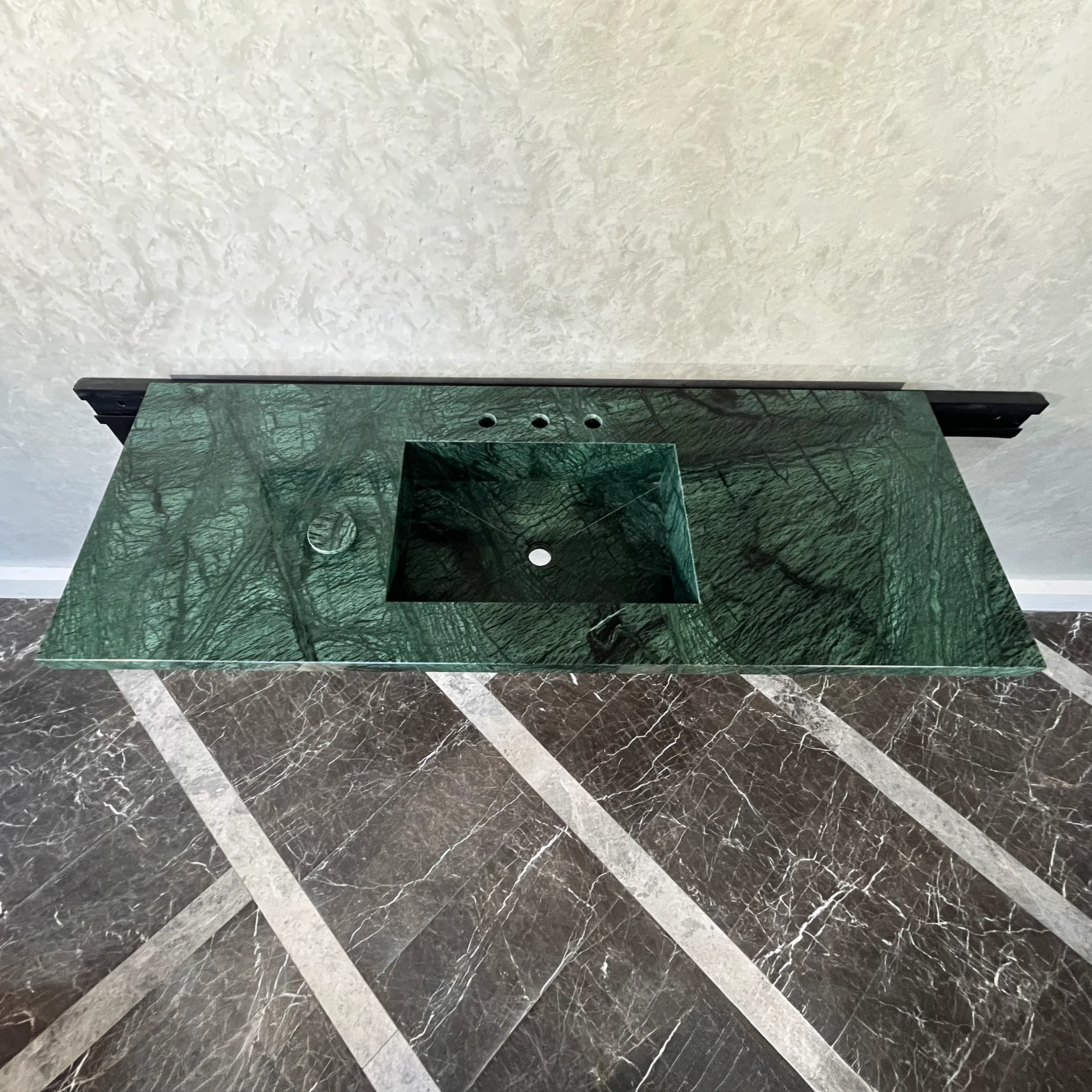 HANDCRAFTED VERDE GUATEMALA CUSTOM MARBLE SINK (NS-088) - Image 3