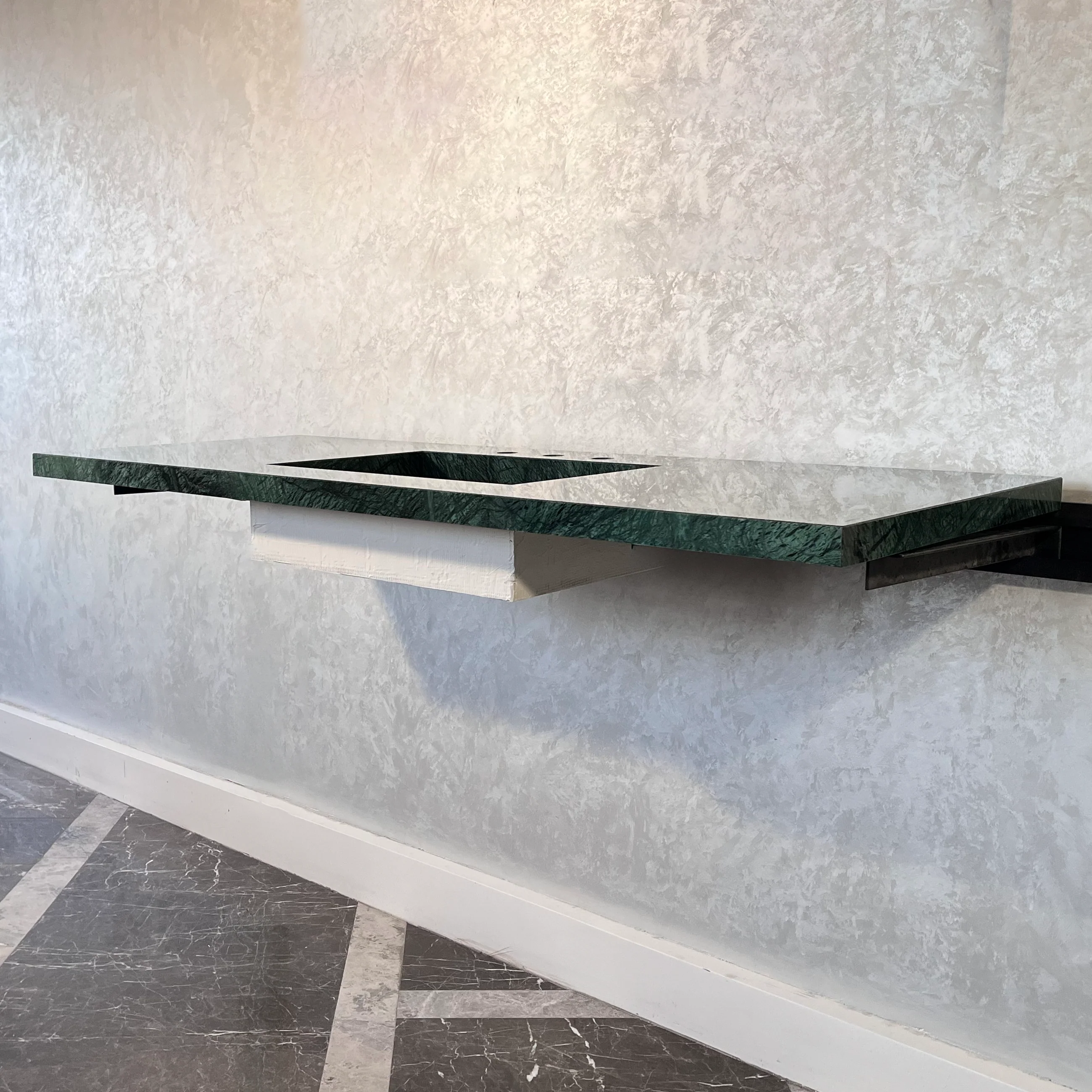 HANDCRAFTED VERDE GUATEMALA CUSTOM MARBLE SINK (NS-088) - Image 4