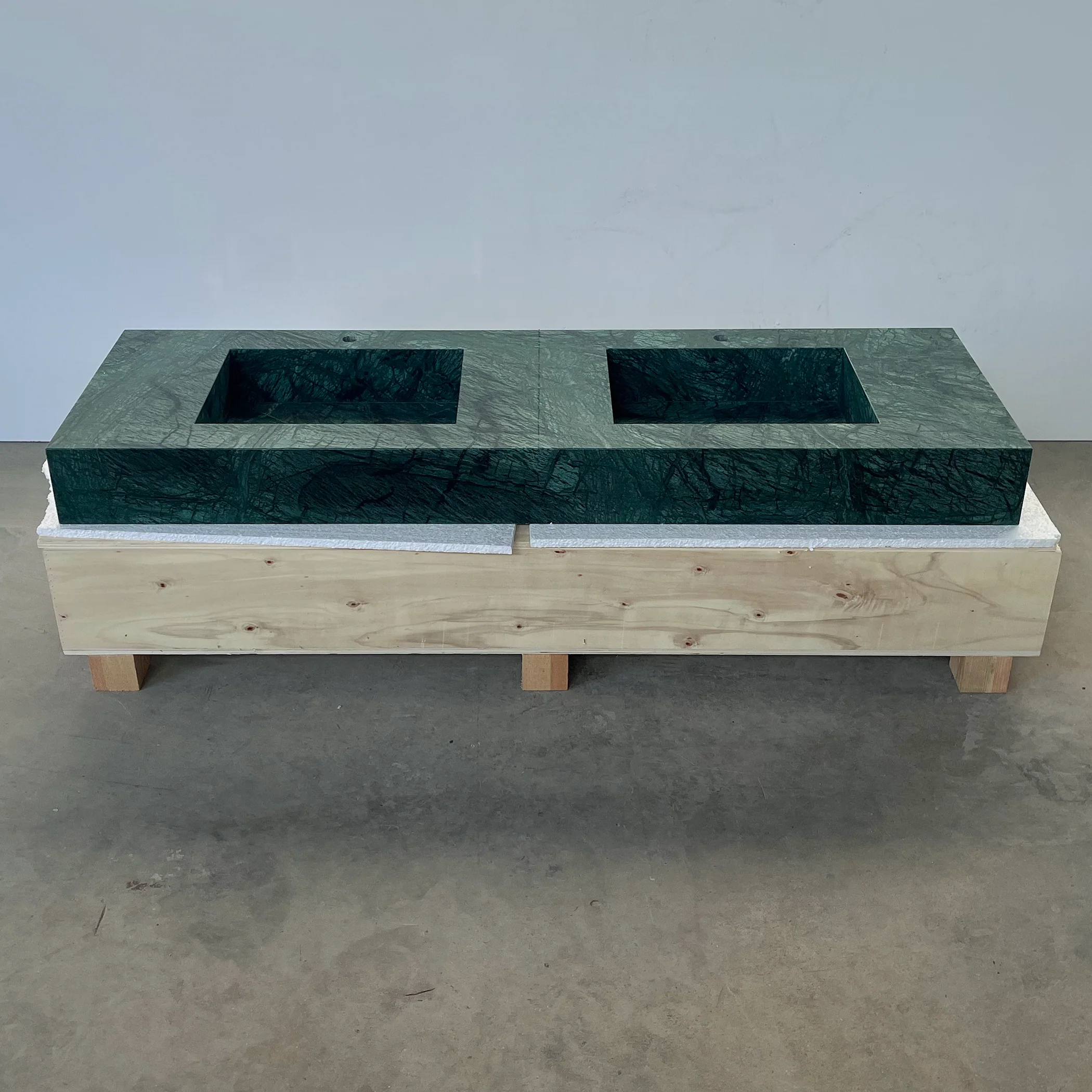 HANDCRAFTED VERDE GUATEMALA CUSTOM MARBLE SINK (NS-132) - Image 9