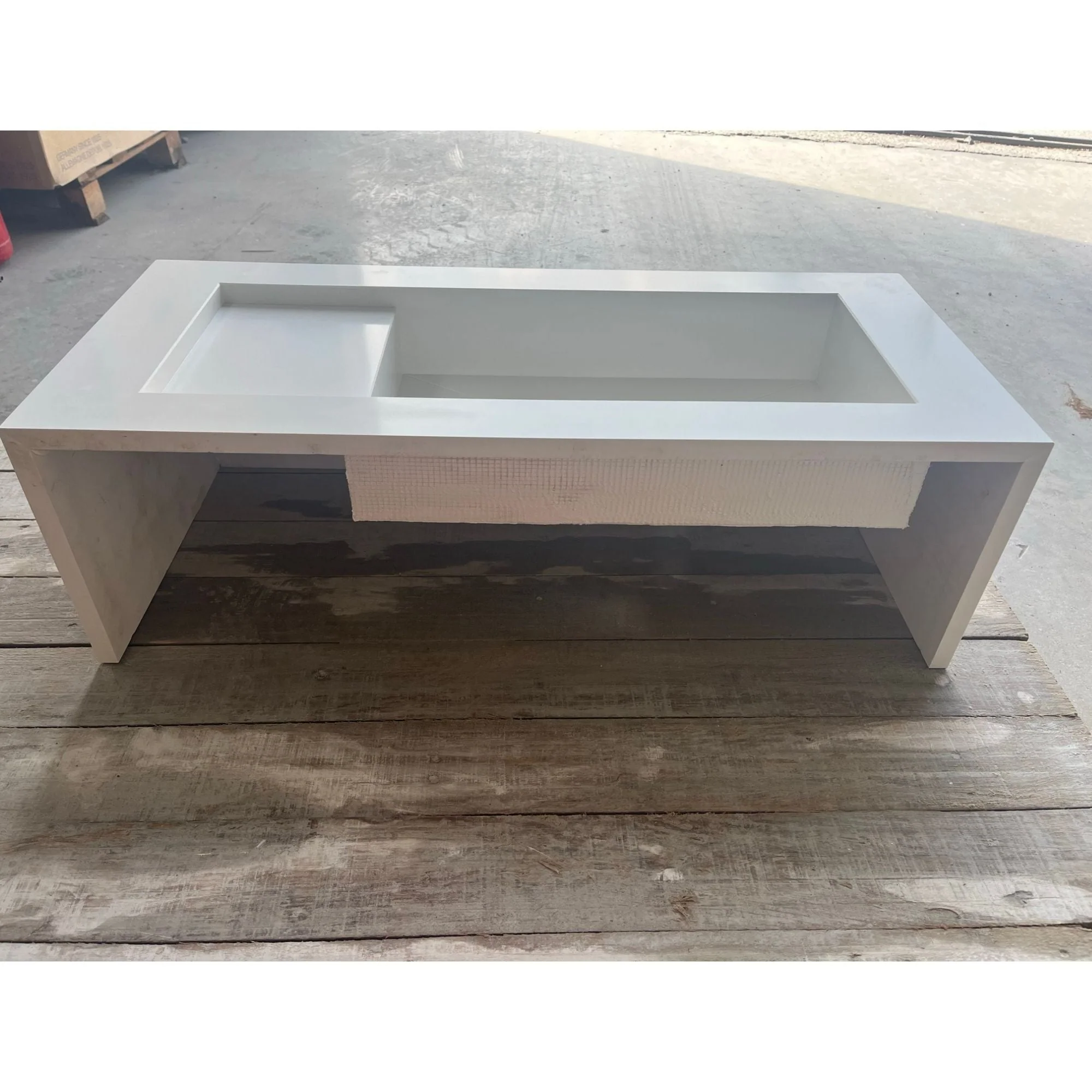 HANDCRAFTED WHITE QUARTZ SINK (QU-052) - Image 12