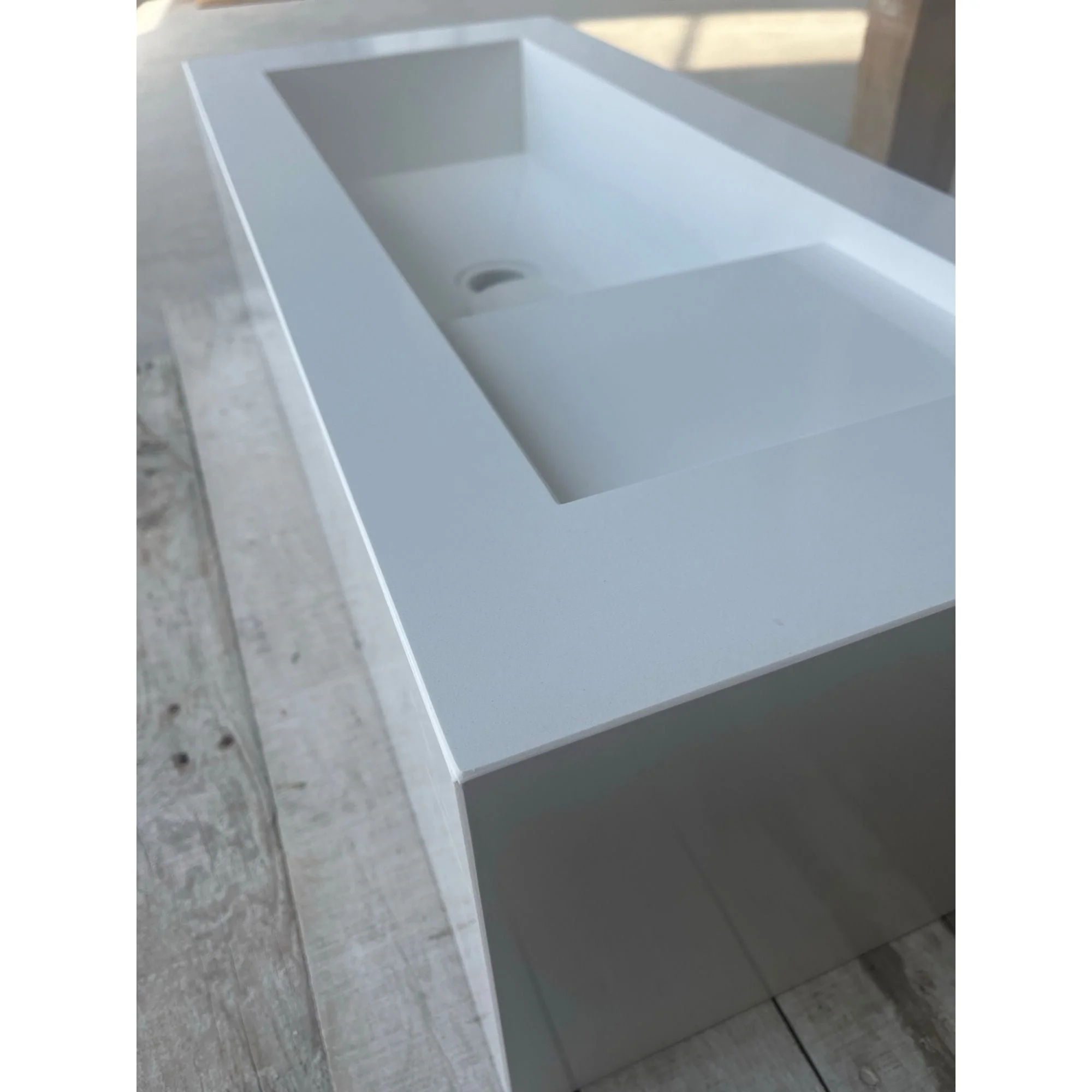 HANDCRAFTED WHITE QUARTZ SINK (QU-052) - Image 3