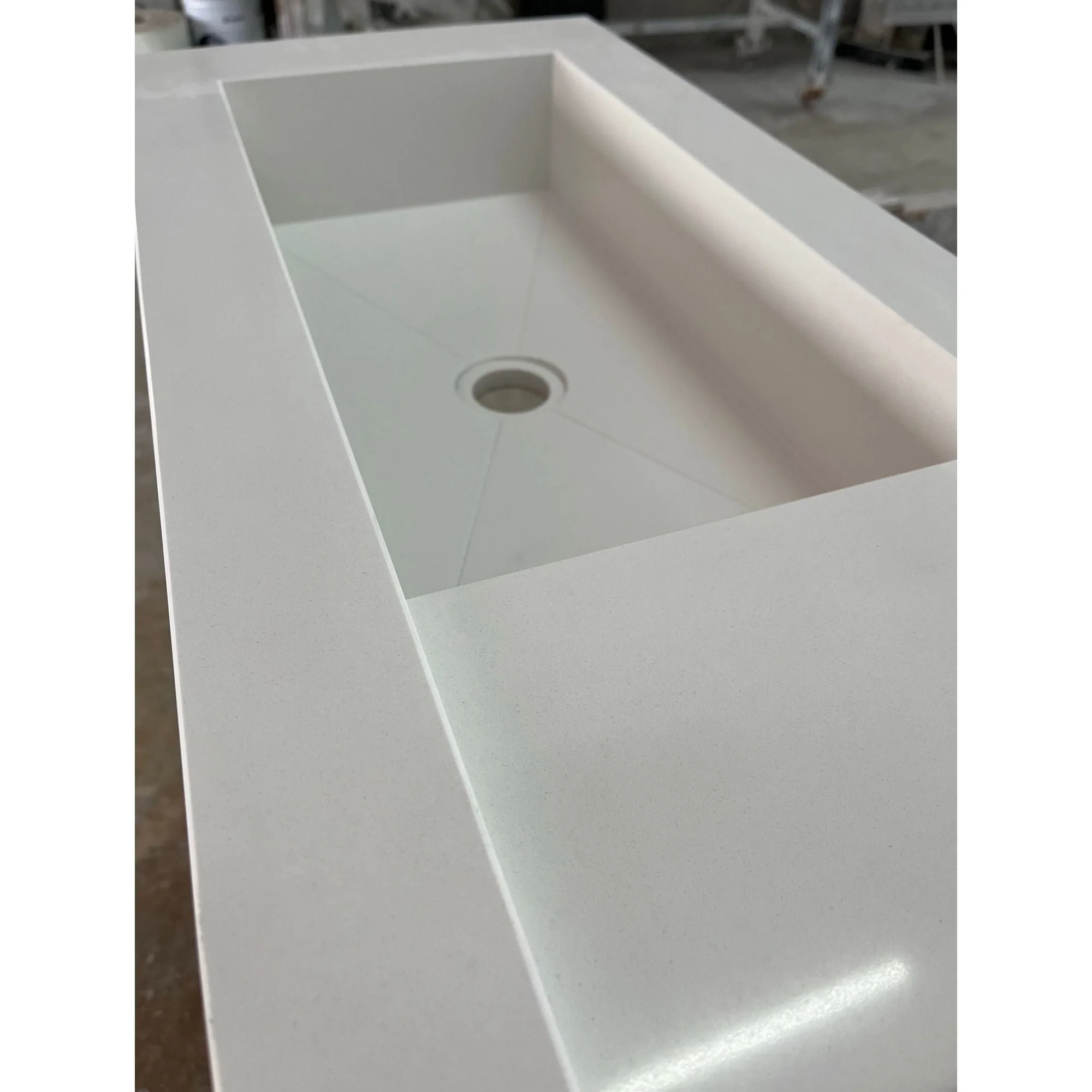 HANDCRAFTED WHITE QUARTZ SINK (QU-052) - Image 4