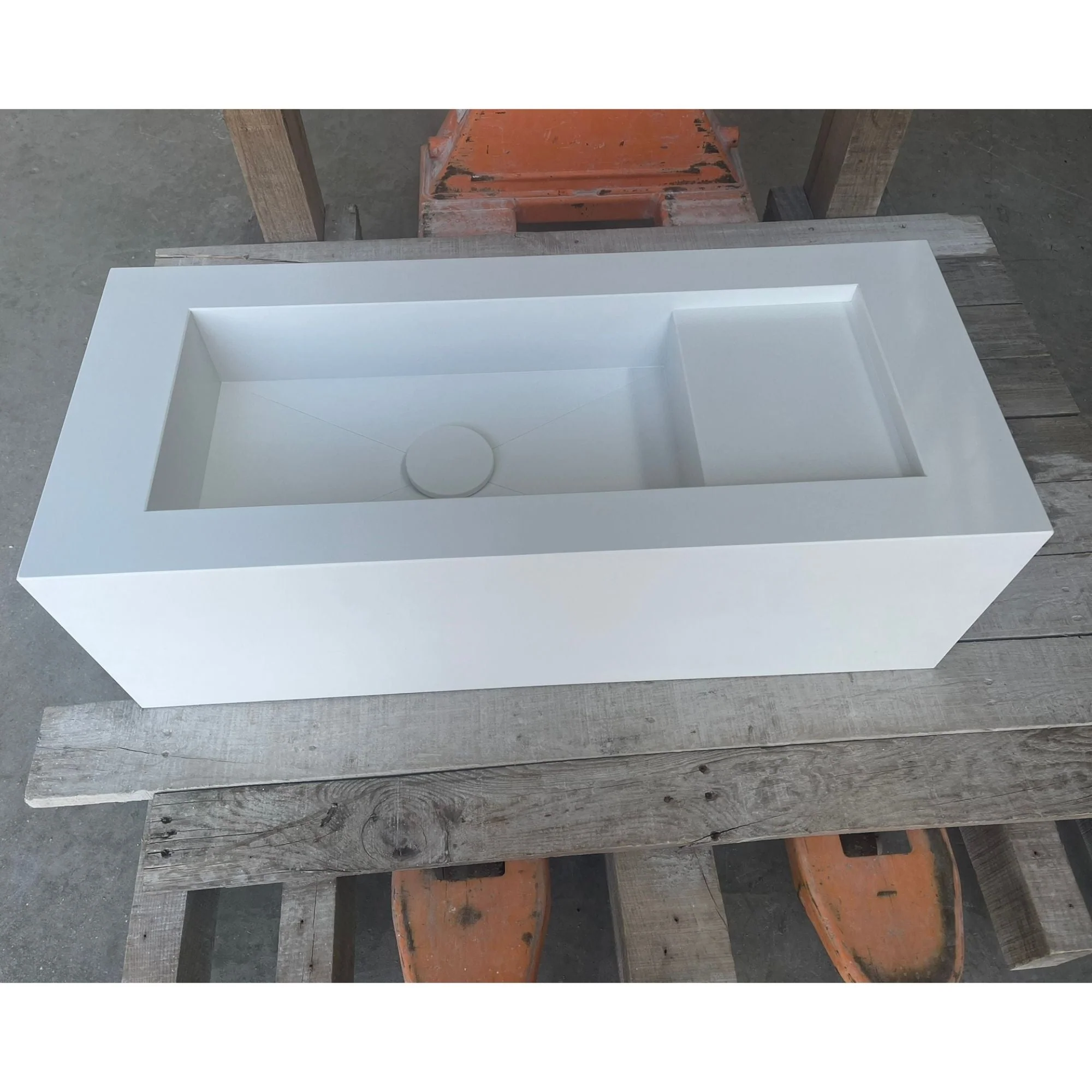HANDCRAFTED WHITE QUARTZ SINK (QU-052) - Image 6