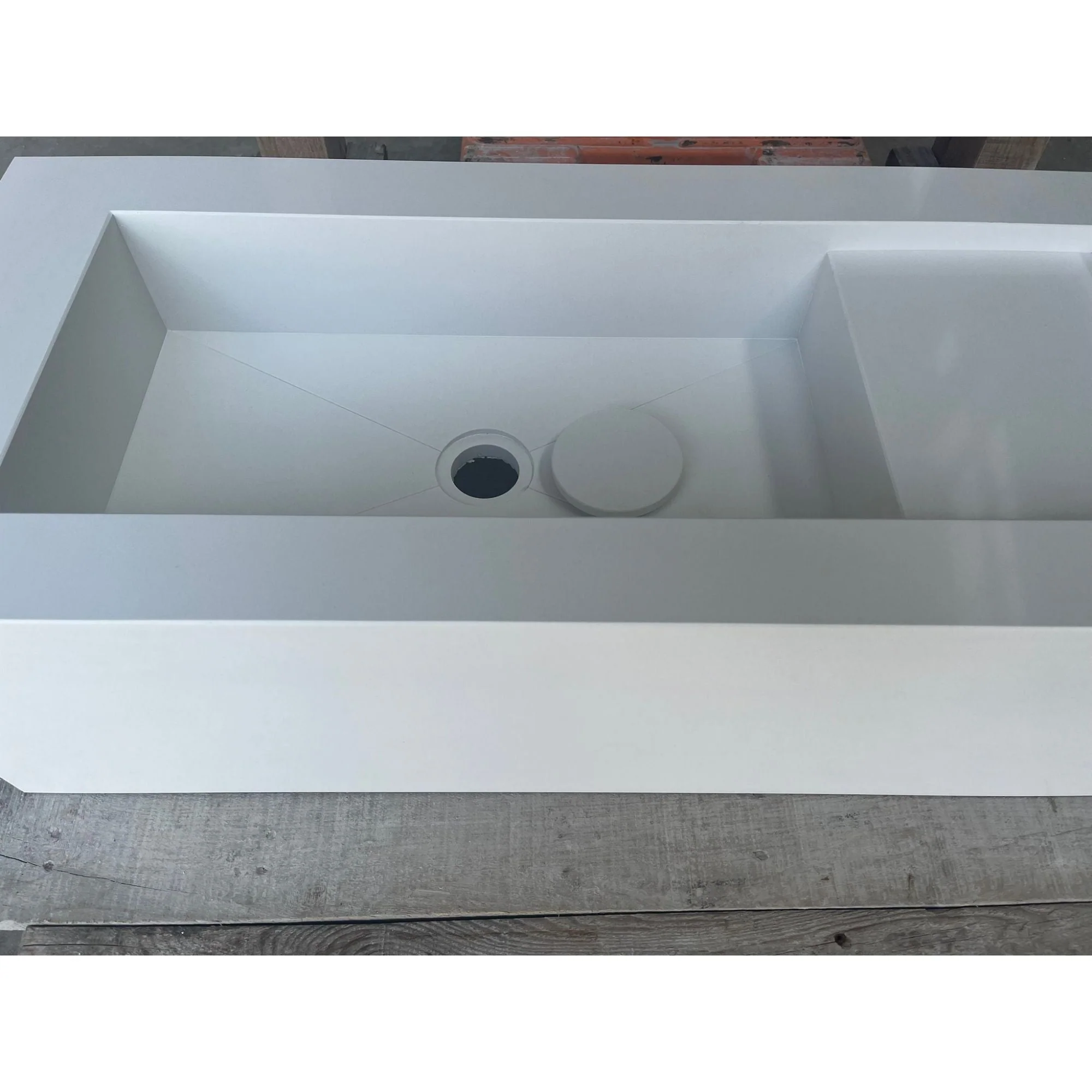 HANDCRAFTED WHITE QUARTZ SINK (QU-052) - Image 8