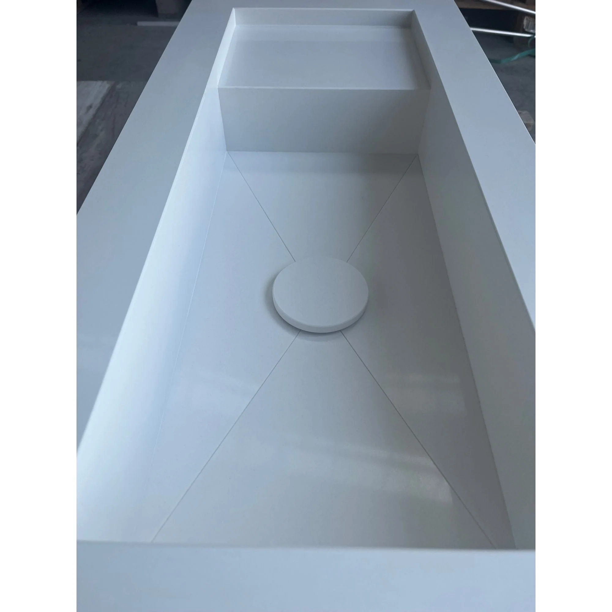 HANDCRAFTED WHITE QUARTZ SINK (QU-052) - Image 9