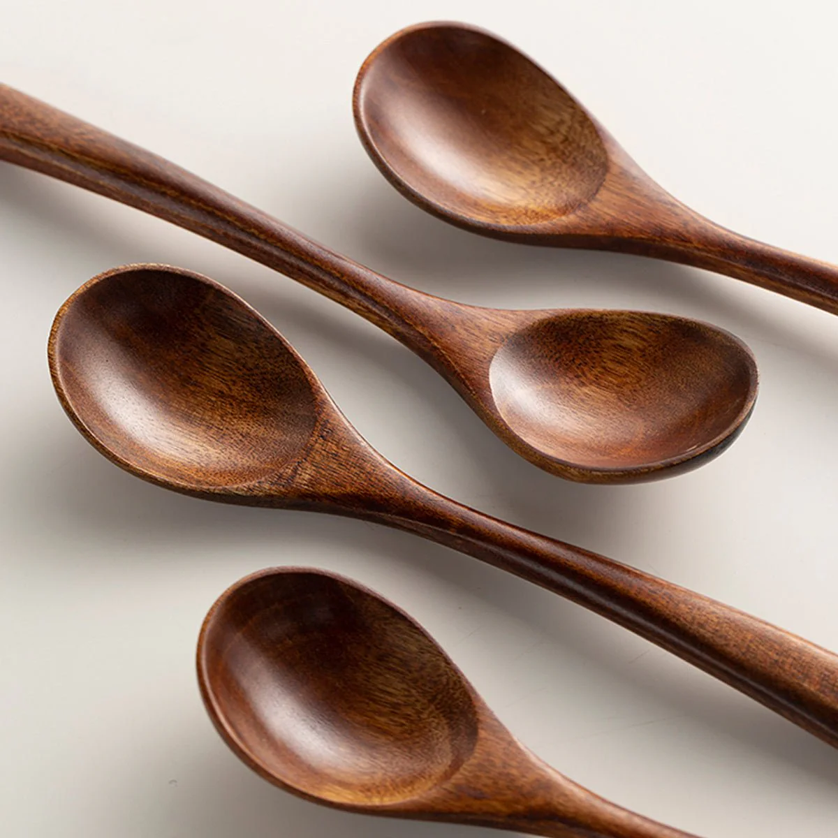 Handcrafted Wooden Spoons Set – Geometric Pattern Eco-Friendly Utensils - Image 3
