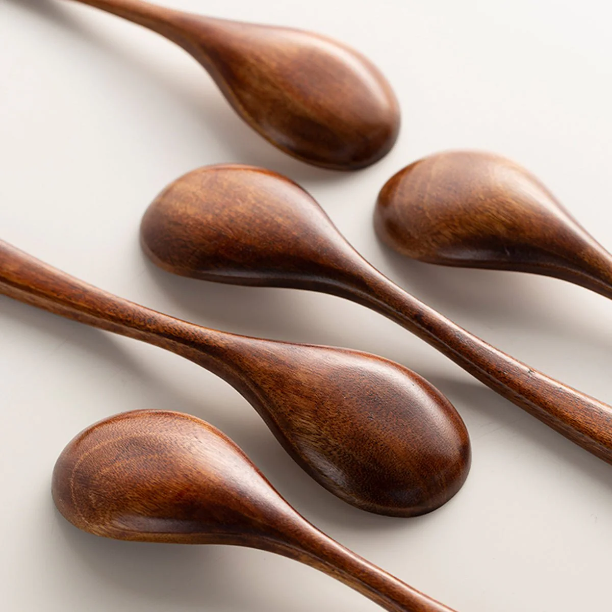 Handcrafted Wooden Spoons Set – Geometric Pattern Eco-Friendly Utensils - Image 4